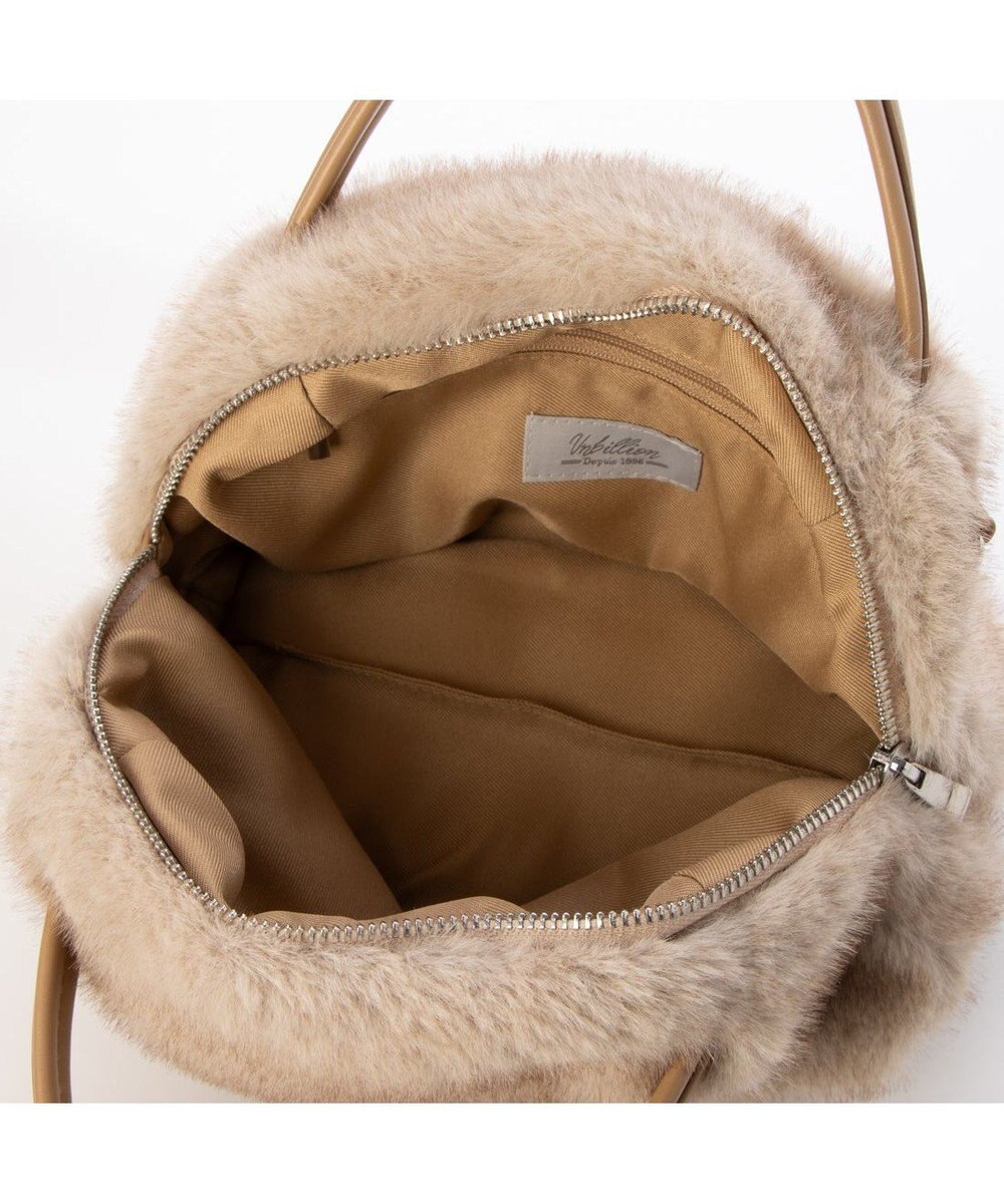 UNBILLION カシュカシュ cachecache / ミンク風エコファー2wayボックストート 