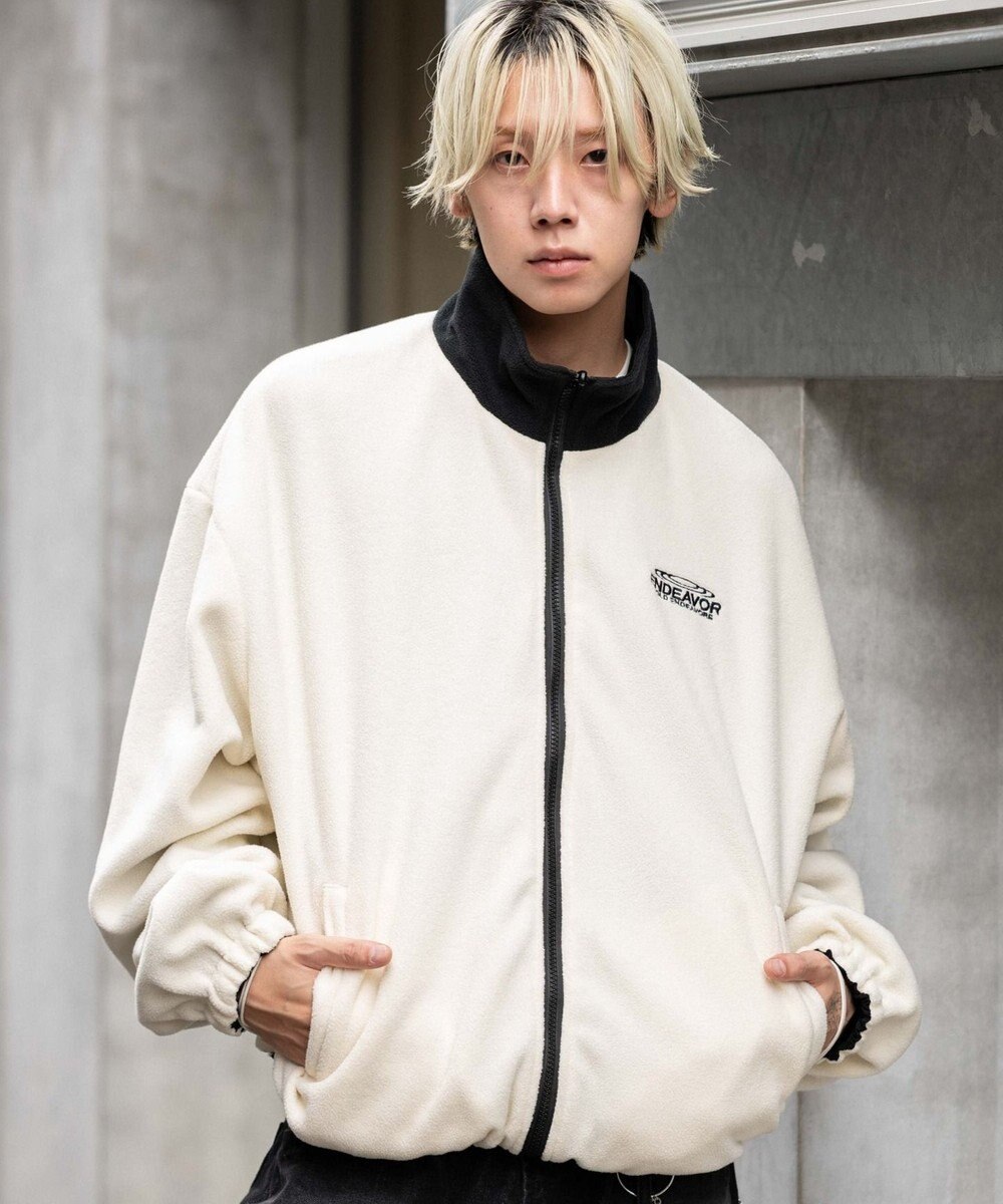 WEGO 【ユニセックス着用ITEM/リバーシブル/2WAY】リバーシブルフリースブルゾン 