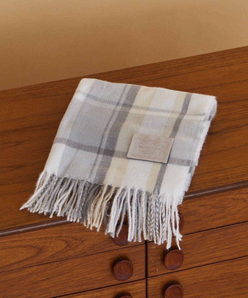 Maison de FLEUR チェックストール 