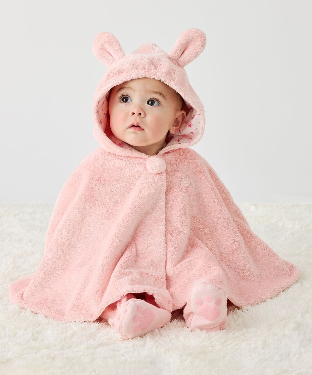 MIKI HOUSE HOT BISCUITS 【ミキハウス】【70-90cm】 マイクロファー マント 