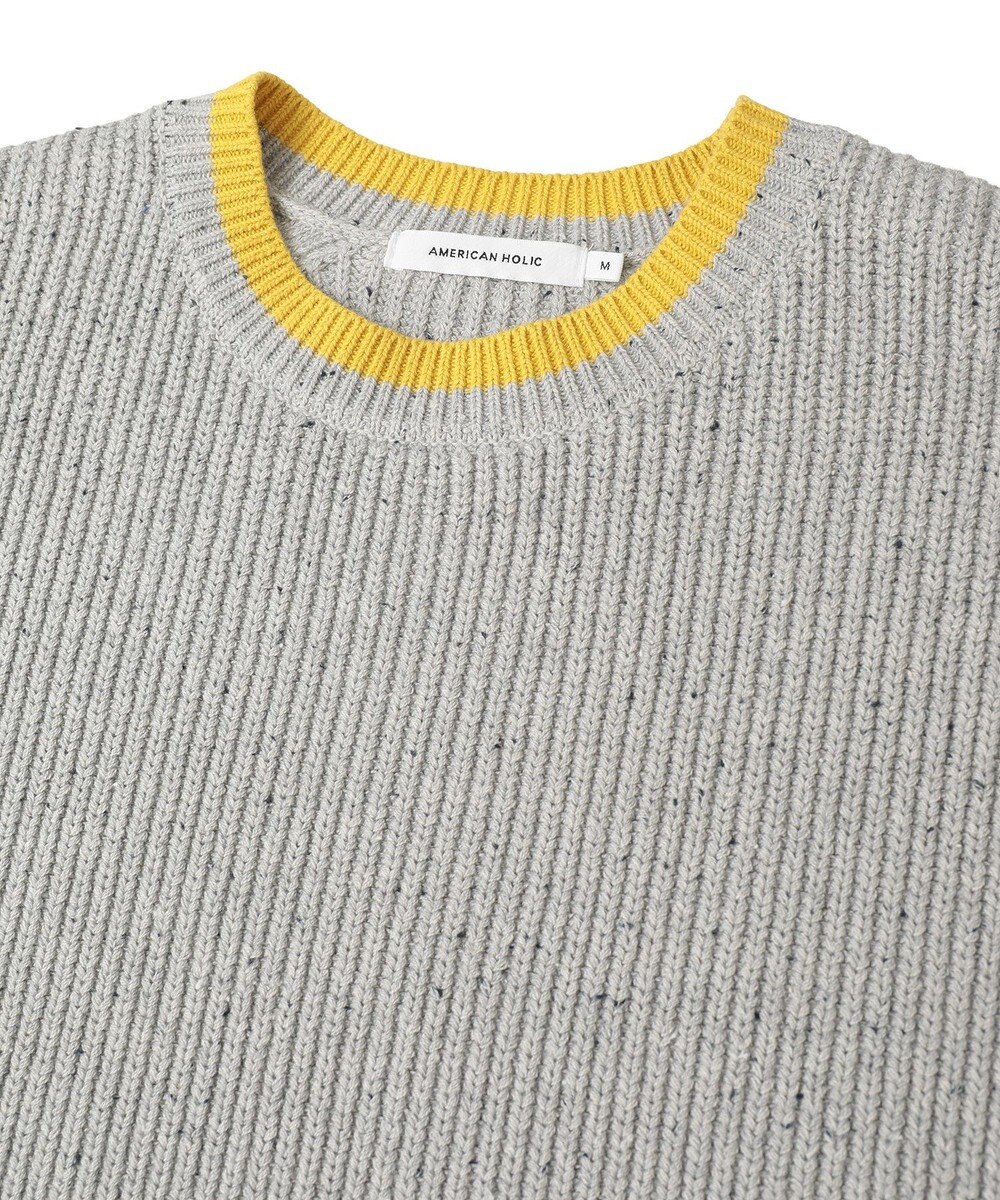 AMERICAN HOLIC 【WEB限定】配色ラインニットプルオーバー 