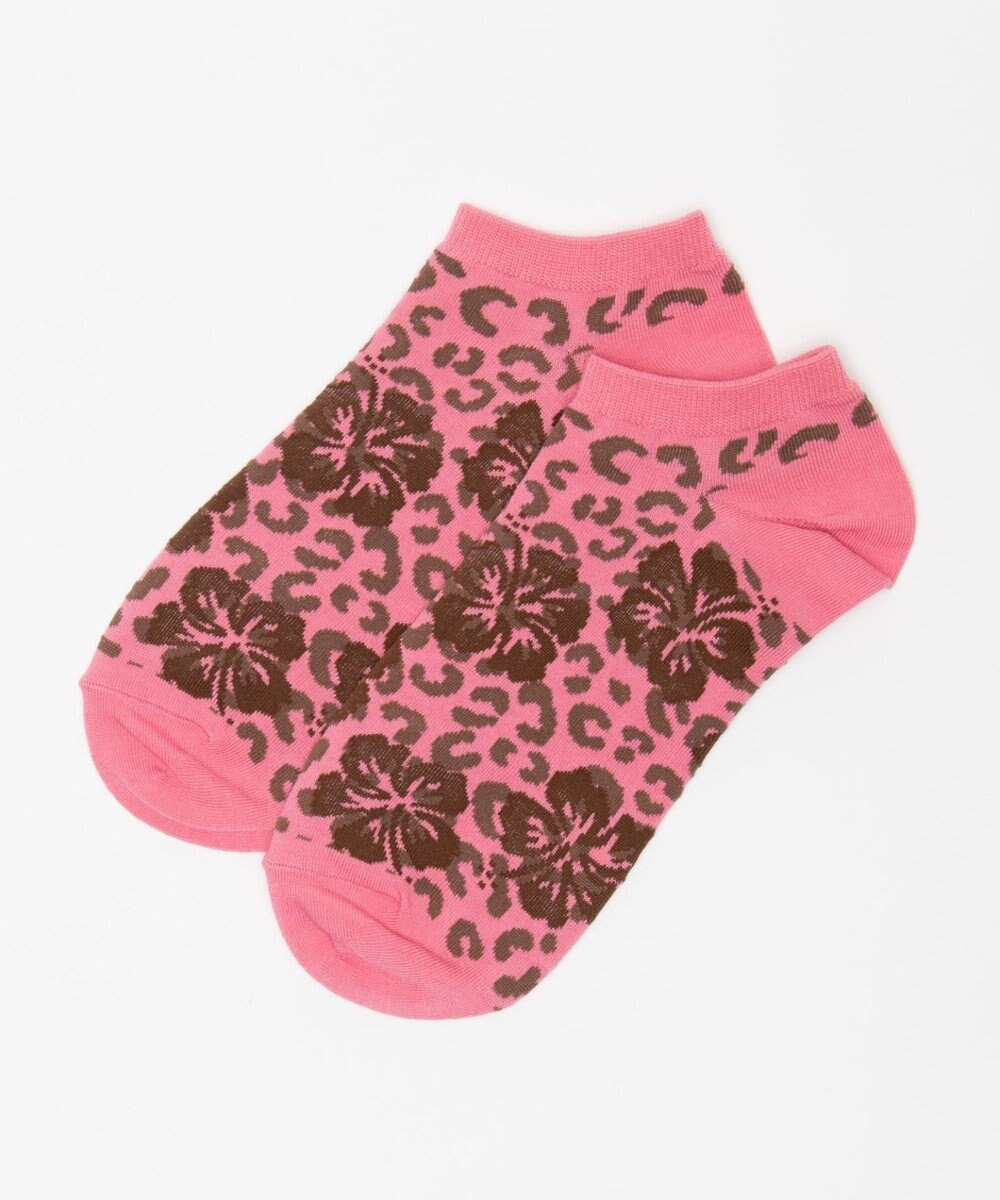 WEGO ハイビスカス柄ショートソックス 