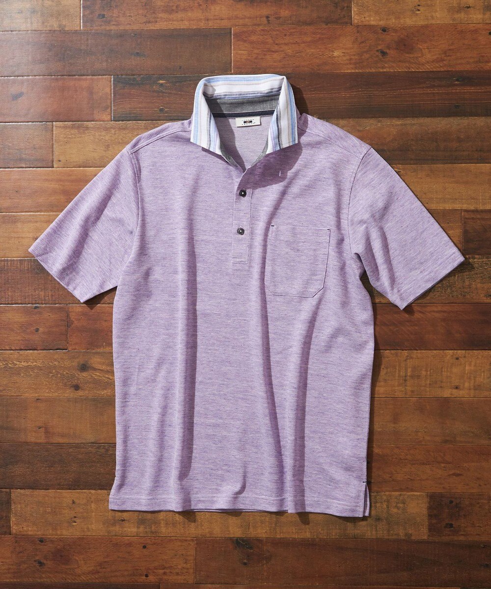 JOSEPH ABBOUD 【リネン素材/吸水速乾/日本素材】リネンハニカム ダディ ポロシャツ 