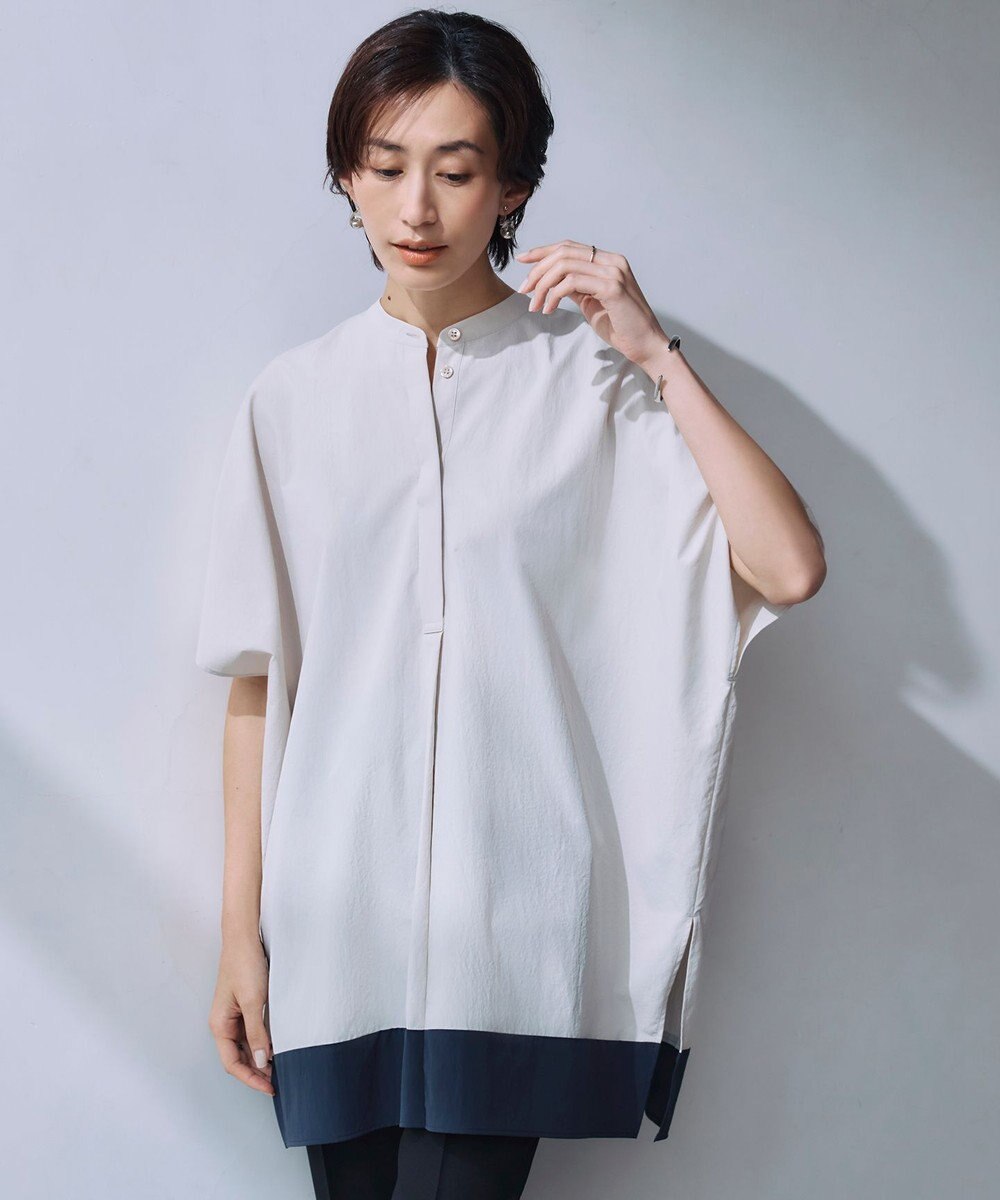 ICB L 【接触冷感・UVカット・洗える】 RENUソフトタイプライター ブラウス 