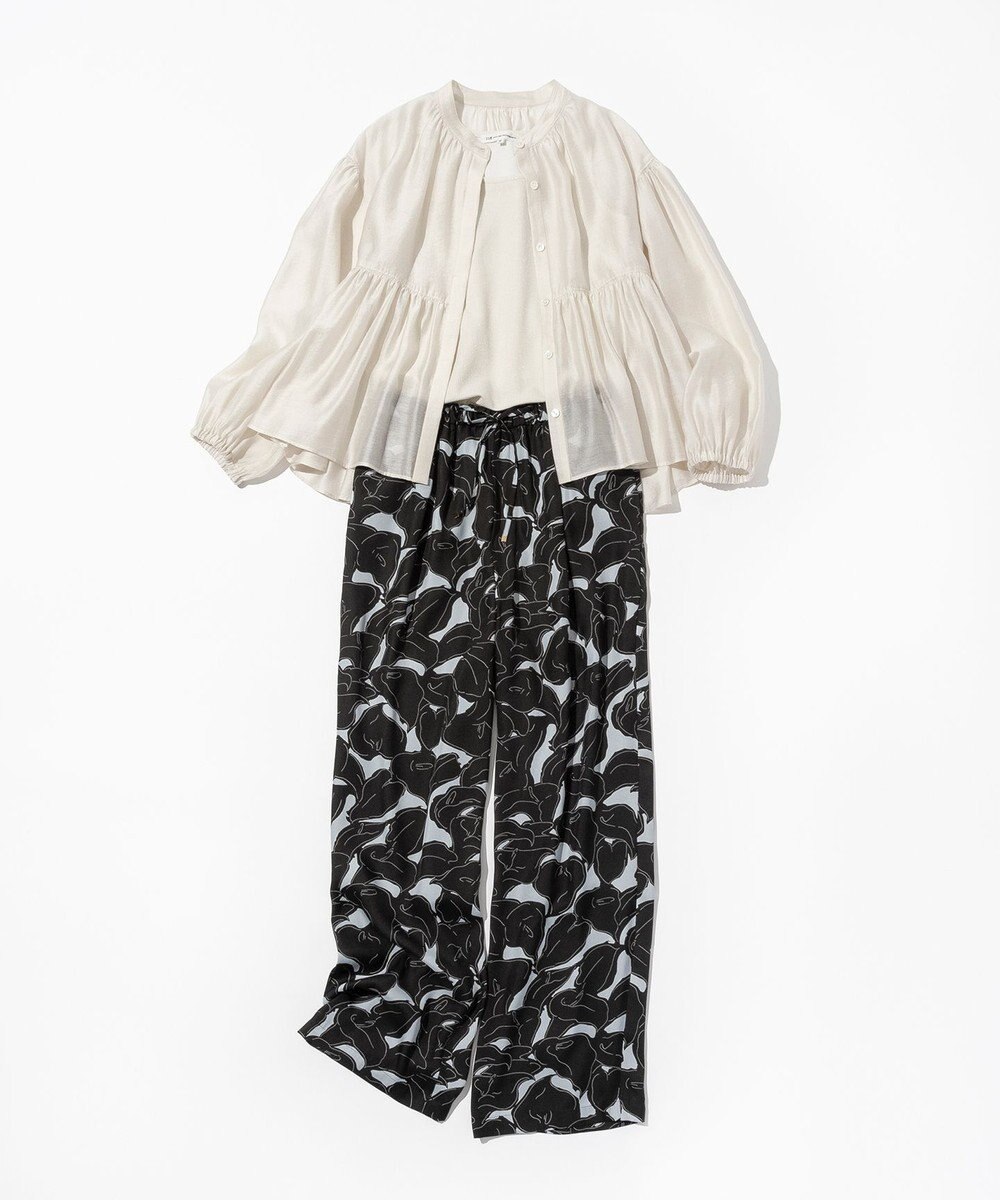 23区 S 【WEB&一部店舗限定カラーあり】ソフトオーガンジー ボリューム ブラウス 