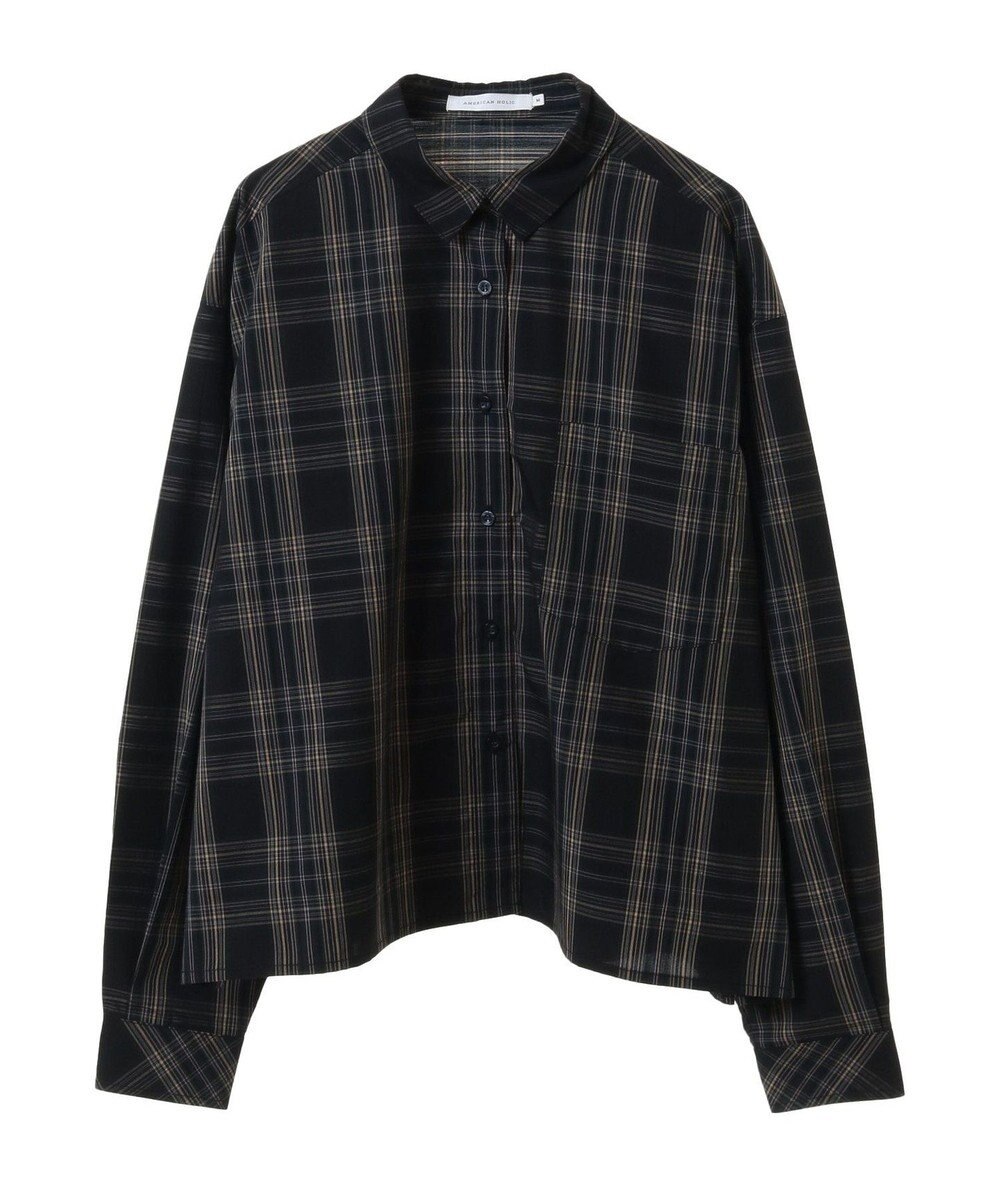 AMERICAN HOLIC イージーケアショート丈チェックシャツ 