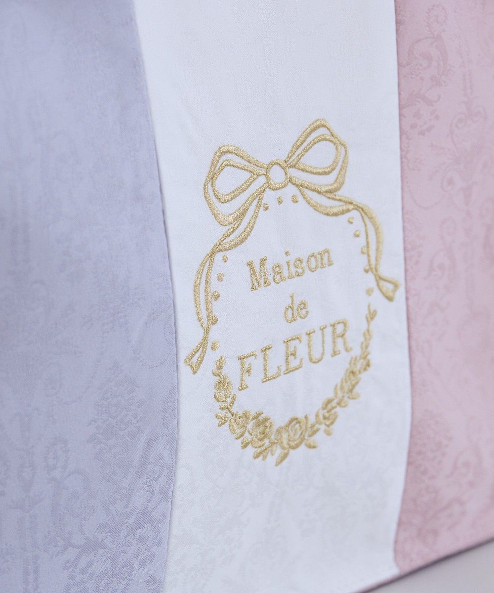Maison de FLEUR トリコロールフリルハンドルトートバッグ 