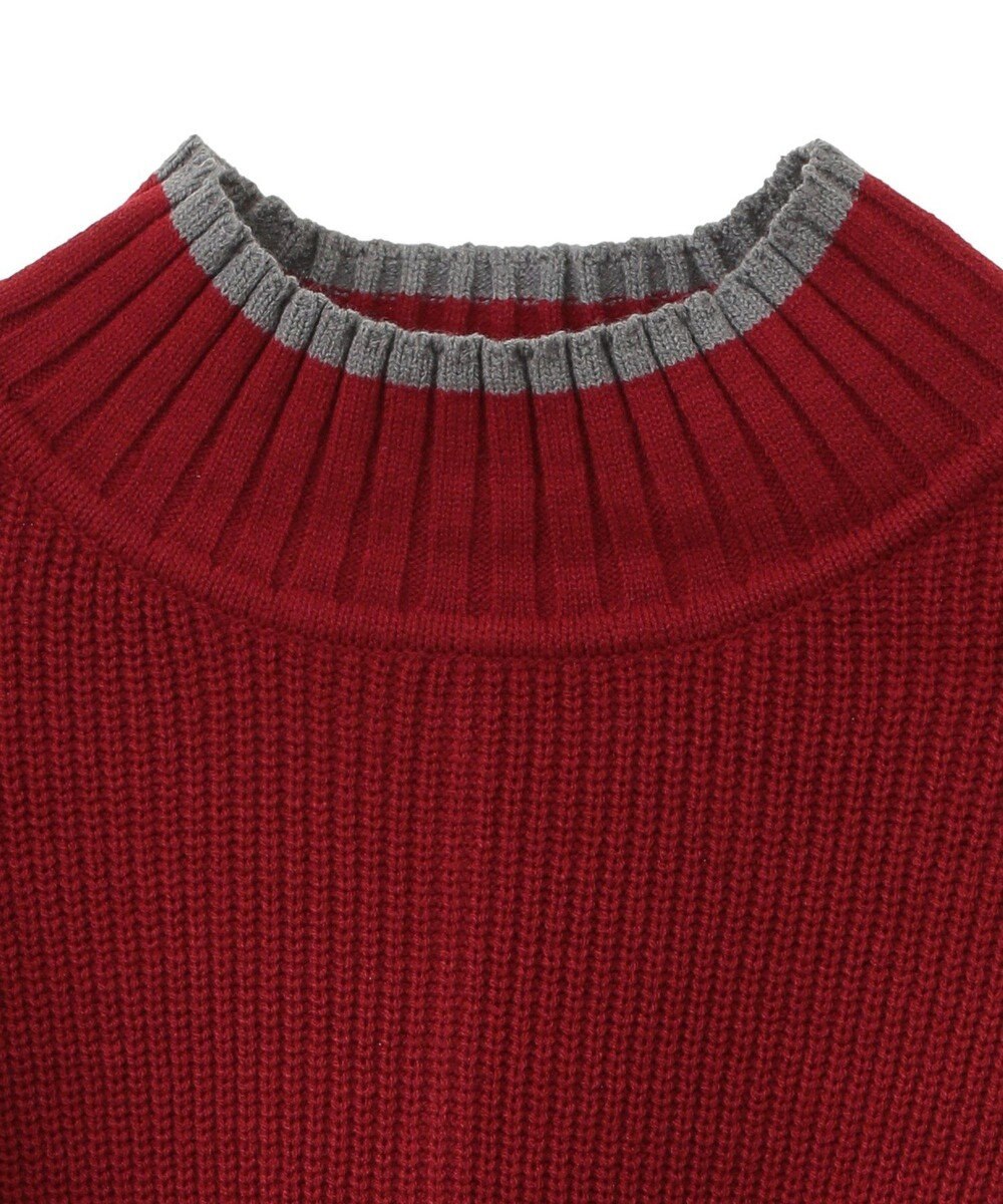 earth music&ecology ライン入りハイネックニットチュニック 