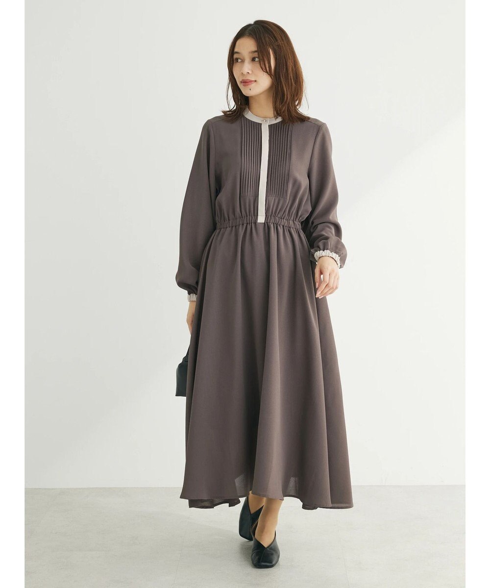 Green Parks ・ＥＬＥＮＣＡＲＥ　ＤＵＥ　バイカラーピンタックワンピ 