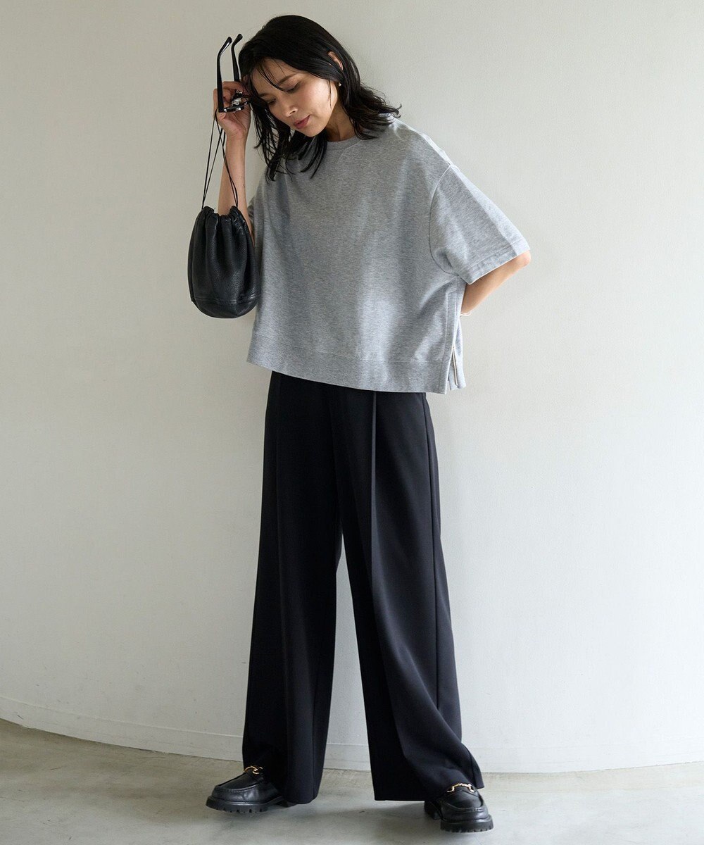 UNFILO 【11サイズ展開】 BEAUTY MOVE タックワイドパンツ 