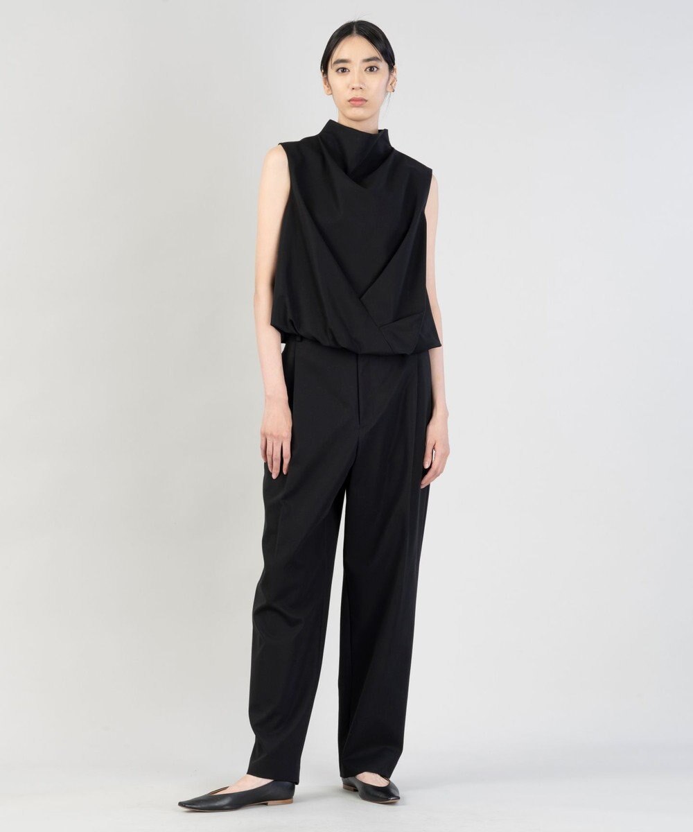 23区 L 【エステータ】コットンダブルクロス ノースリーブブラウス 