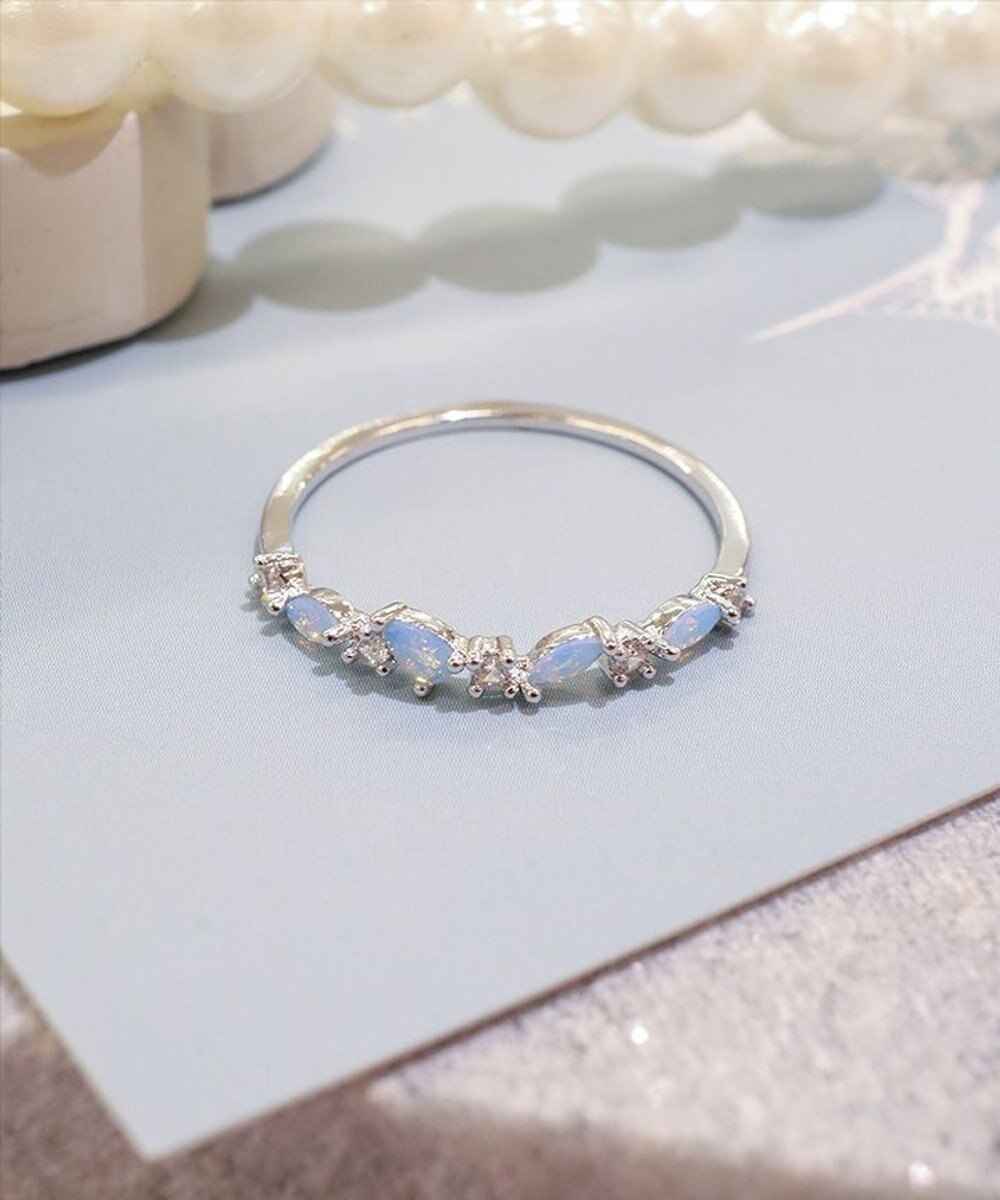 Tiaclasse カラーアーモンドストーンリング 