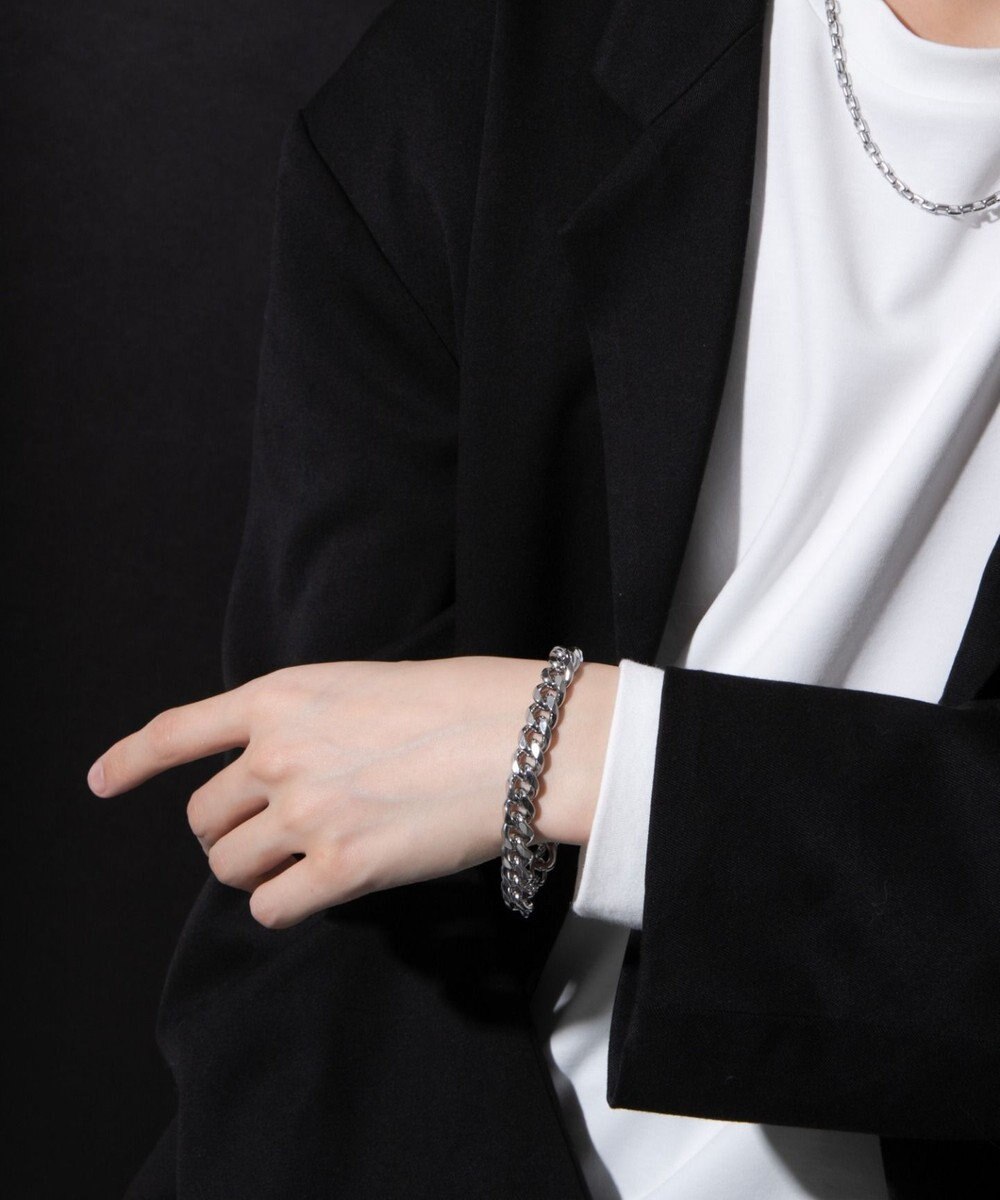 WEGO Mステンレスヘビーチェーンブレスレット 