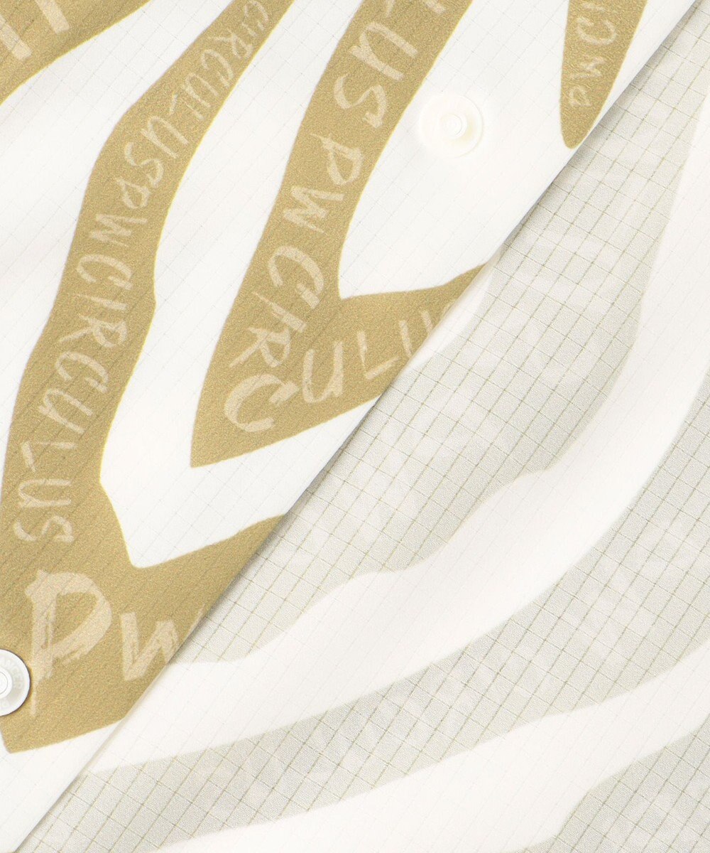 PW CIRCULUS 【雑誌掲載 / 高通気 / 軽撥水 / 軽量のDotAir 使用】【MEN】ゼブラ柄開襟シャツ 