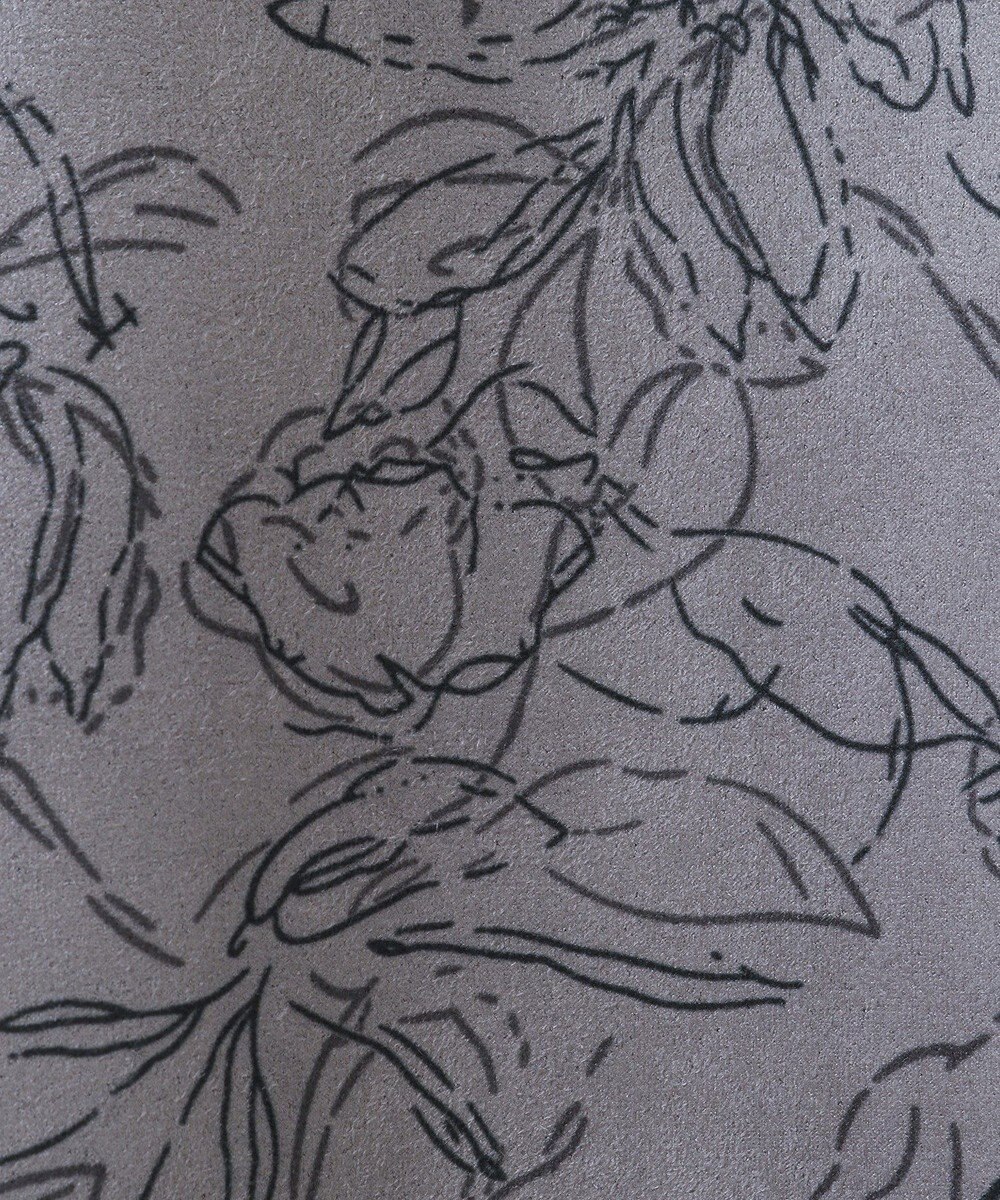 YECCA VECCA フラワー柄フェイクスエードスカート 