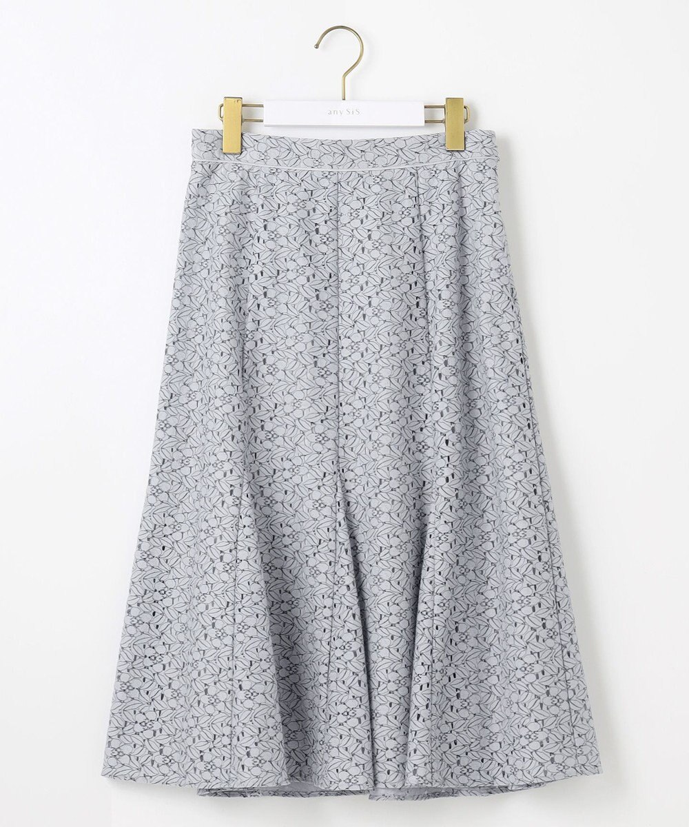 ANY SIS 【洗える】コードレースフレア スカート 