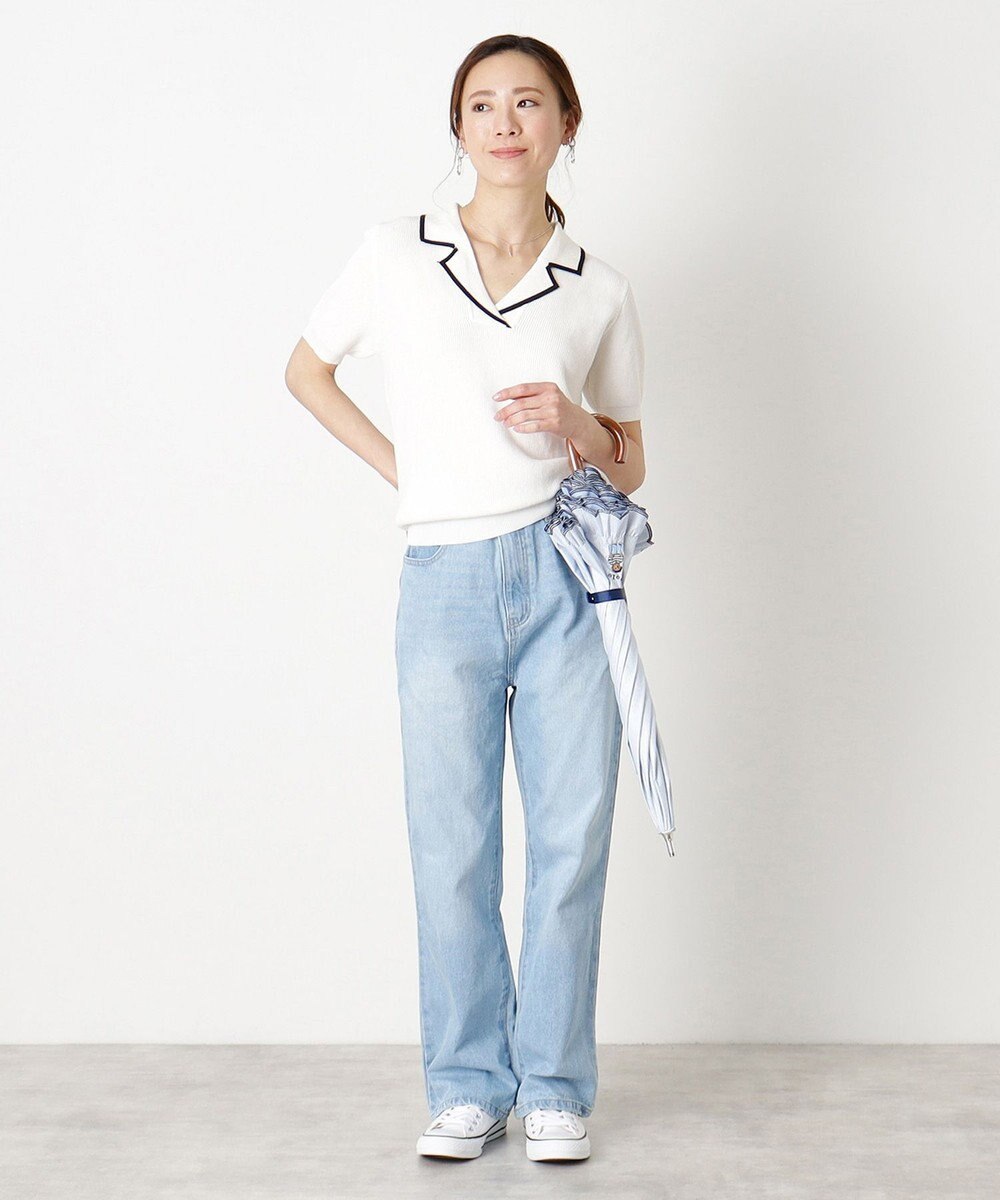 MOONBAT 【WEB限定】POLO RALPH LAUREN（ポロ ラルフローレン）晴雨兼用日傘 長傘 ワンポイントベア刺繍 フリル 一級遮光 遮熱 UV 