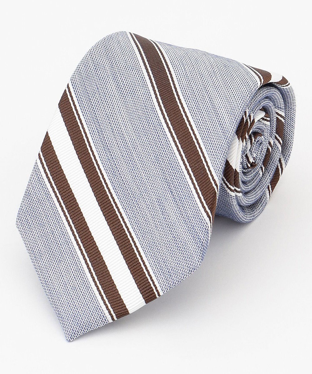 J.PRESS MEN 【LINEN MIX COLLECTION】レジメンタル ネクタイ 