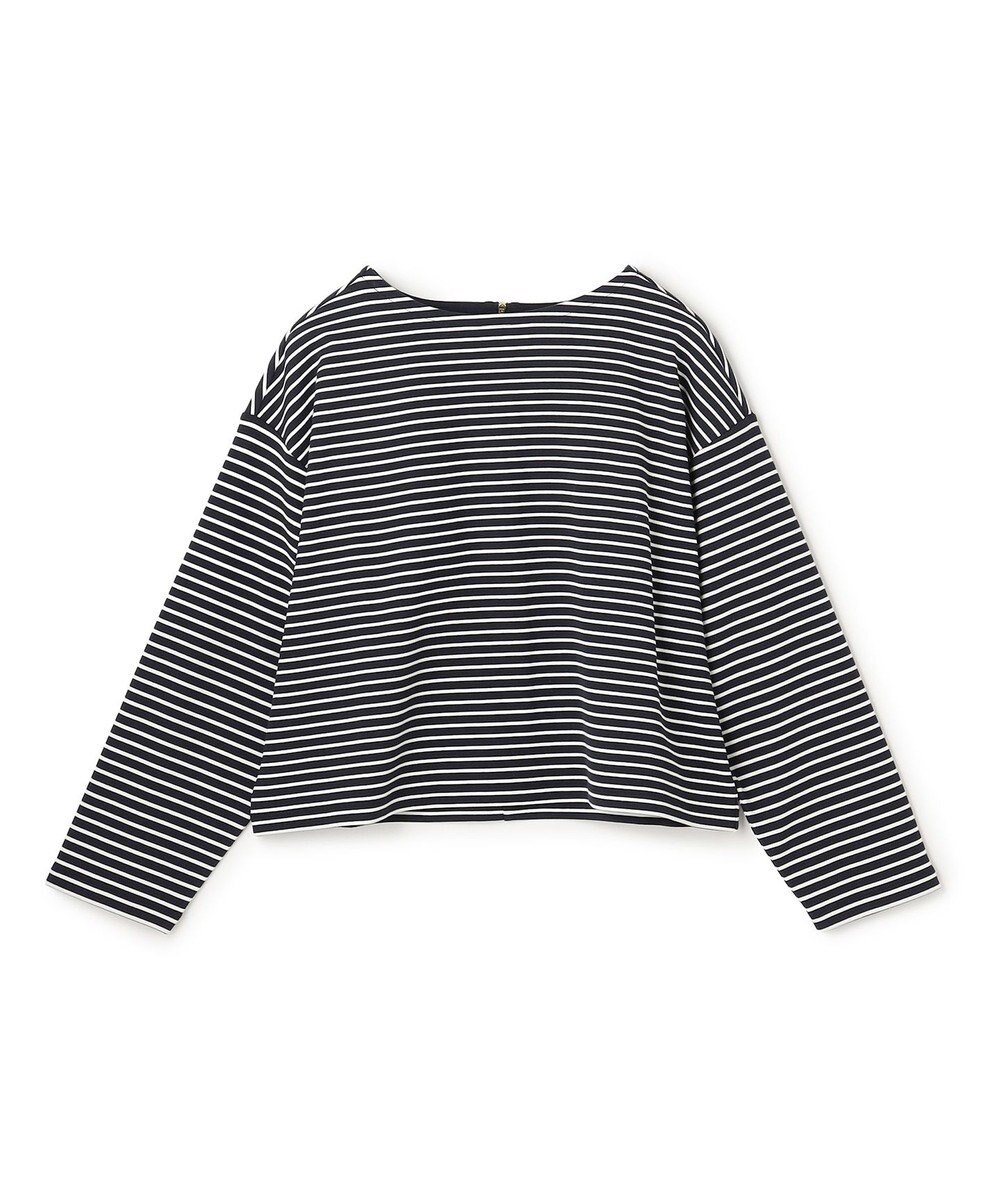 UNFILO L ハイツイストスムース バックZIP ボーダートップス 