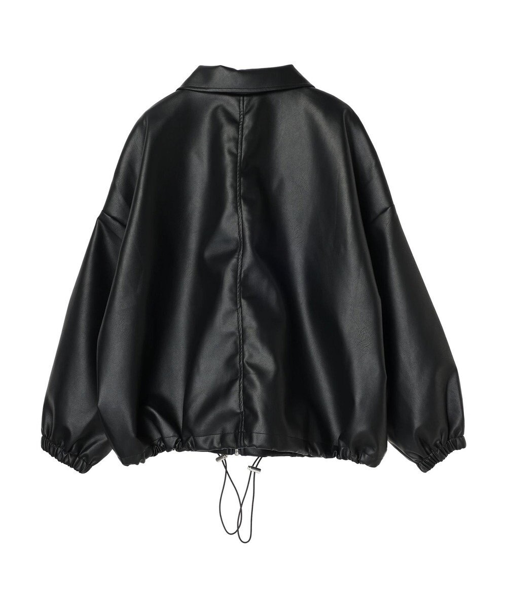 Green Parks ・ＥＬＥＮＣＡＲＥ　ＤＵＥ　合皮ステンカラーブルゾン 