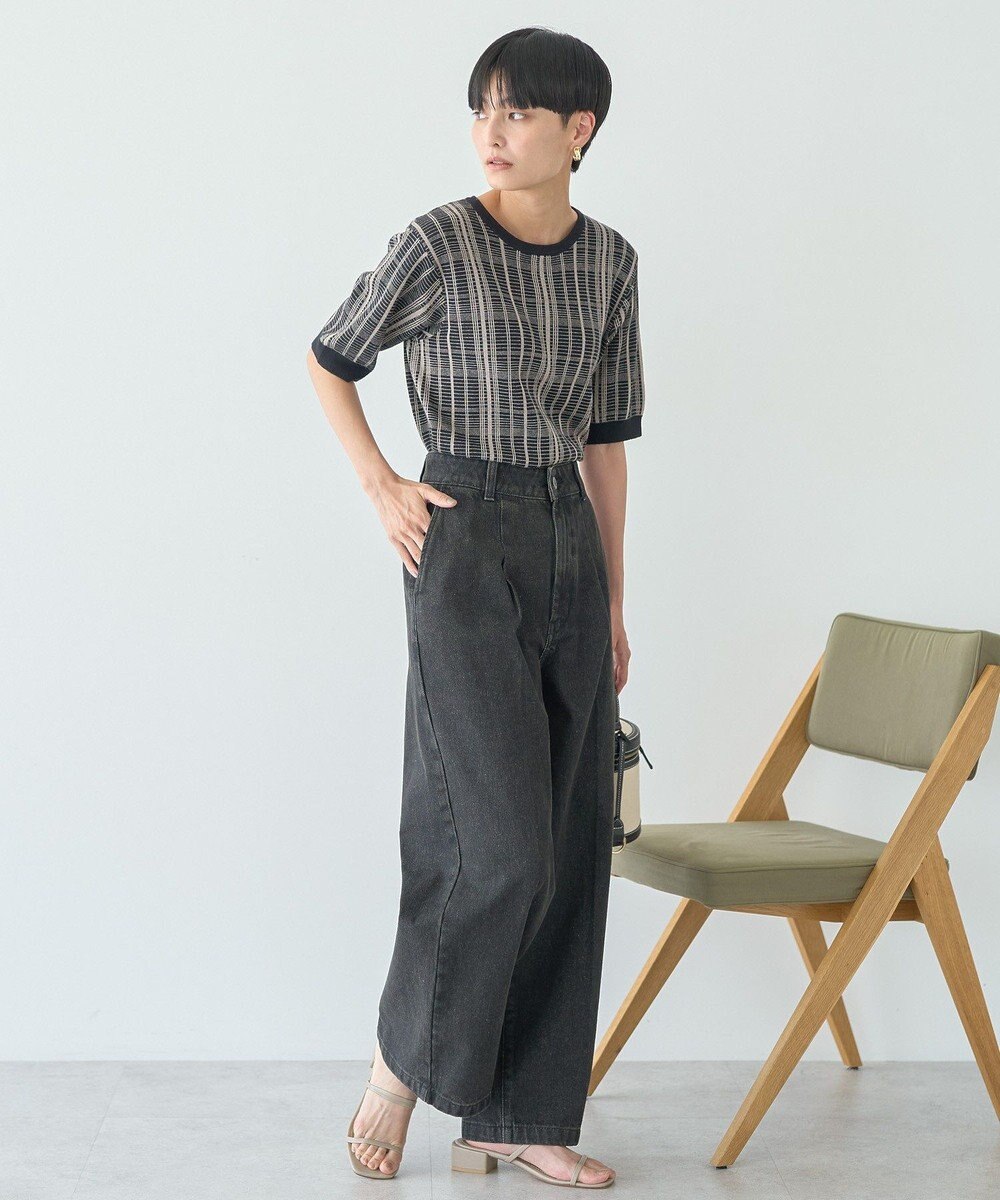 AMERICAN HOLIC タックワイドデニム 