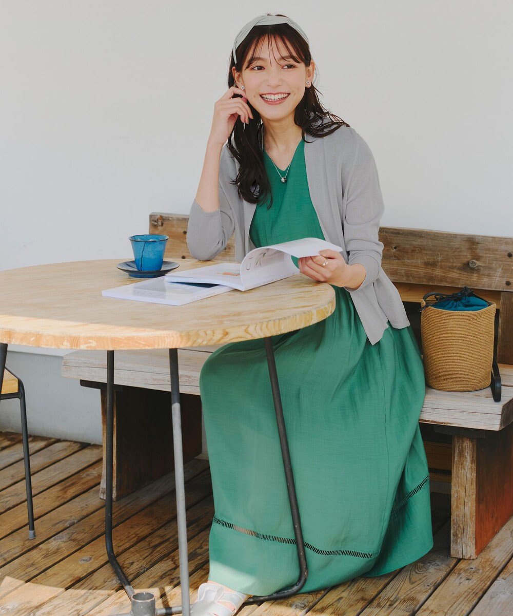 Tiaclasse L 【小倉優子さん着用・UVケア・接触冷感】ショートトッパーカーディガン 