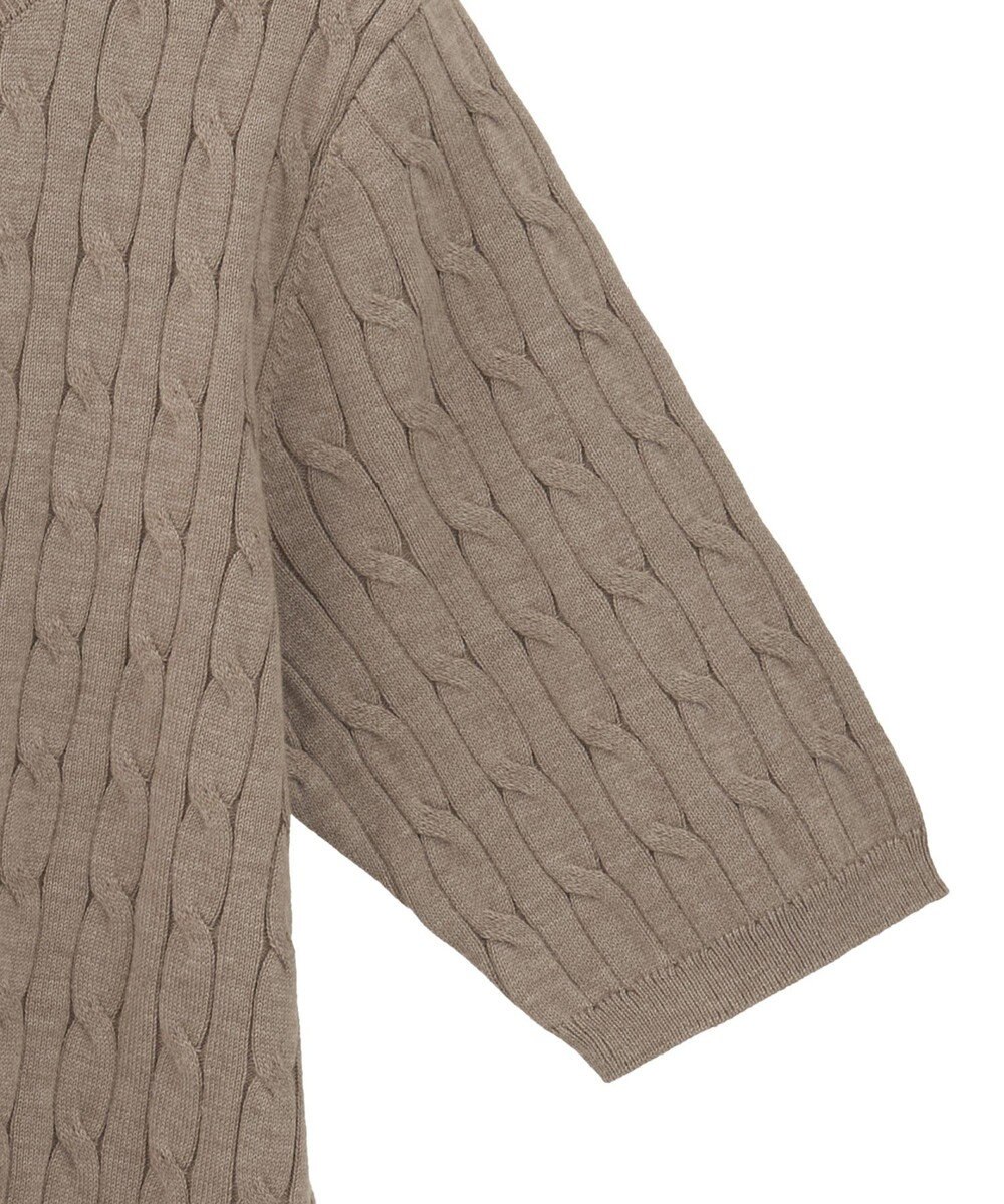 AMERICAN HOLIC ケーブル5分袖ニットプルオーバー 