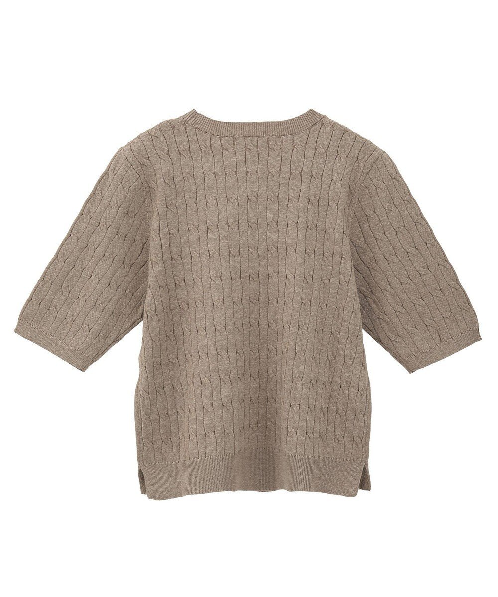 AMERICAN HOLIC ケーブル5分袖ニットプルオーバー 