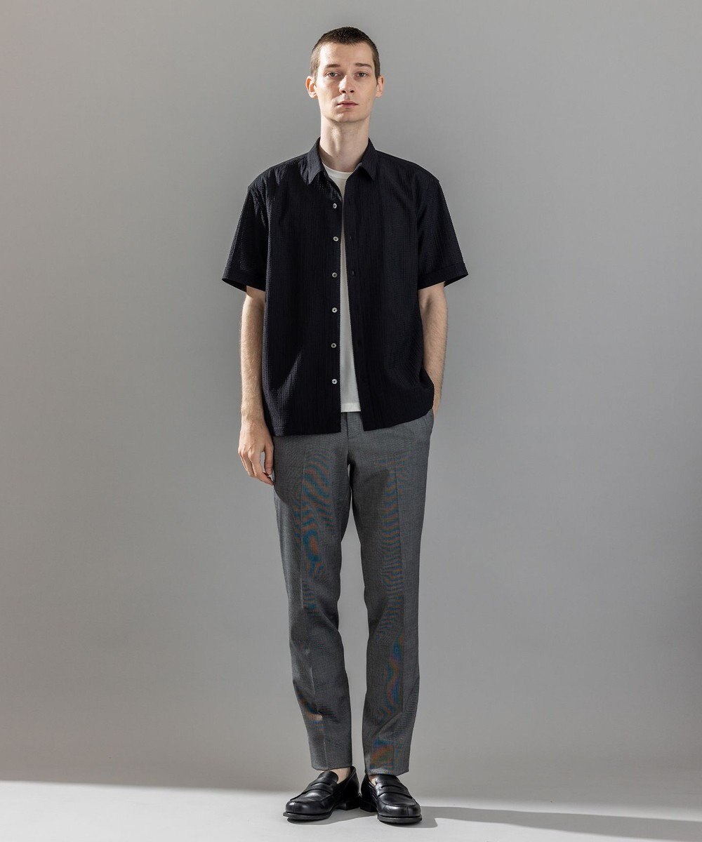 JOSEPH HOMME 新素材【通気性/ストレッチ】トリコサッカーストレッチ 　レギュラーカラー半袖シャツ 