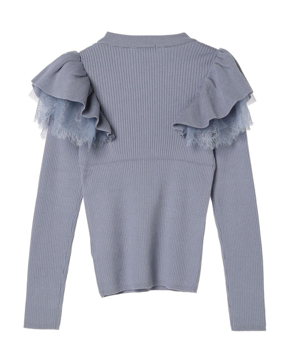 earth music&ecology ショルダーチュールレースプルオーバー 