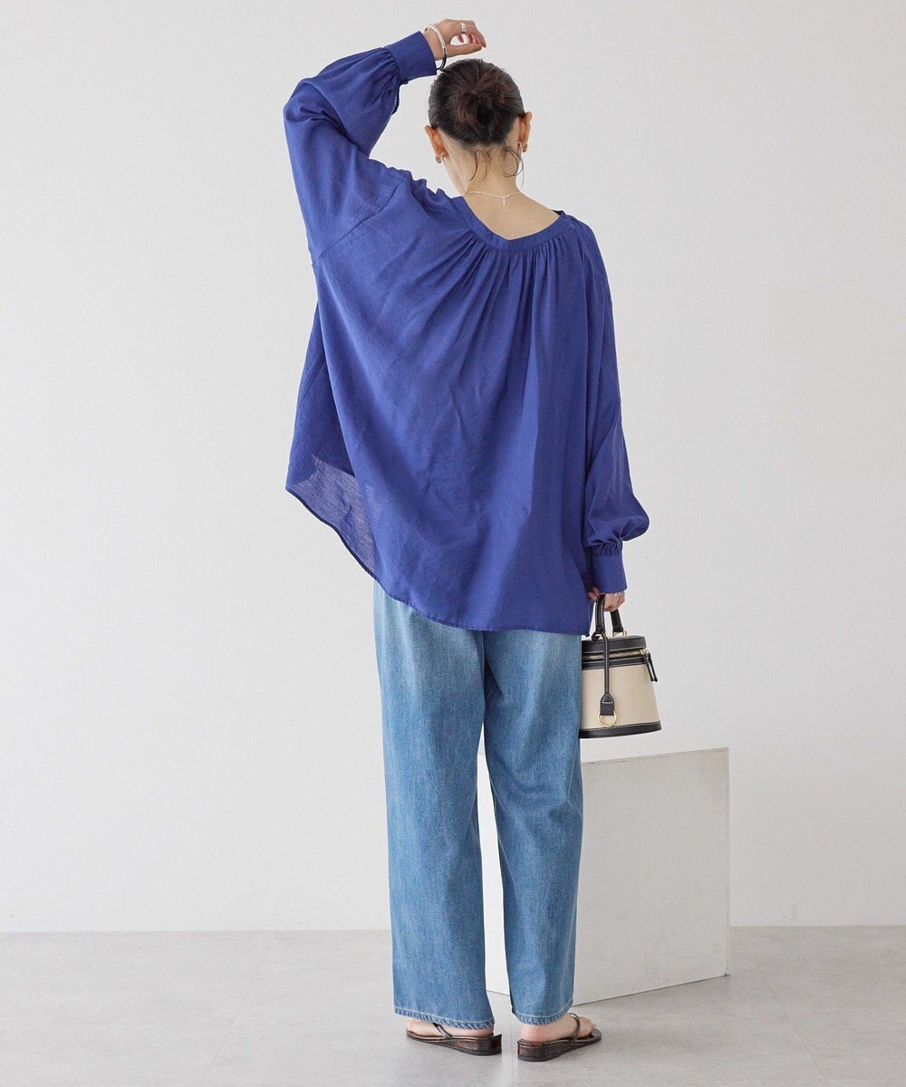 AMERICAN HOLIC スキッパーギャザーブラウス 