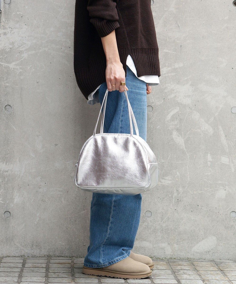 FOLNA RD ホイルレザーボストンバッグ Mサイズ 