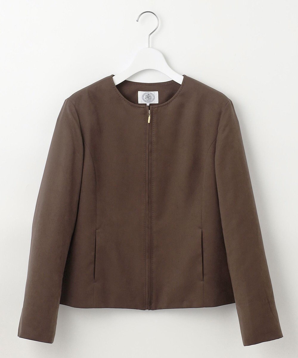 J.PRESS LADIES L 【洗える】シルセームスエード ブルゾン 
