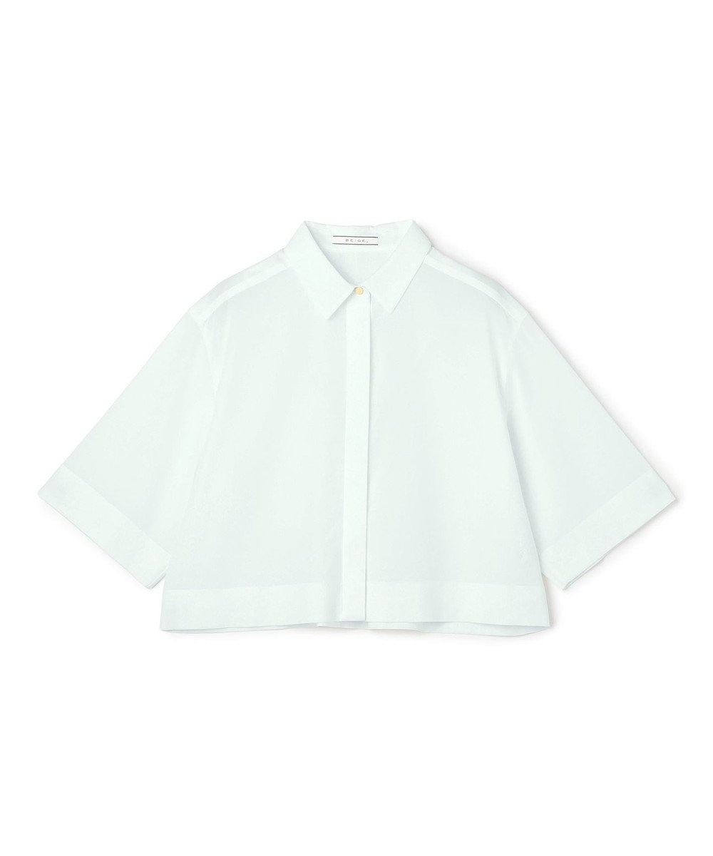 BEIGE， BAC / コットンシアー ショートレングスシャツ 