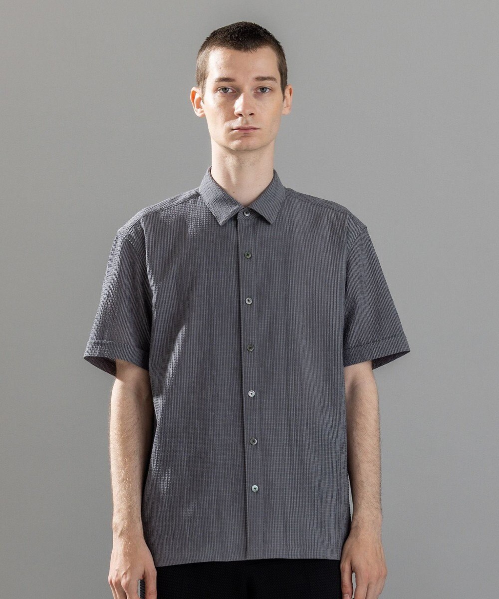 JOSEPH HOMME 新素材【通気性/ストレッチ】トリコサッカーストレッチ 　レギュラーカラー半袖シャツ 