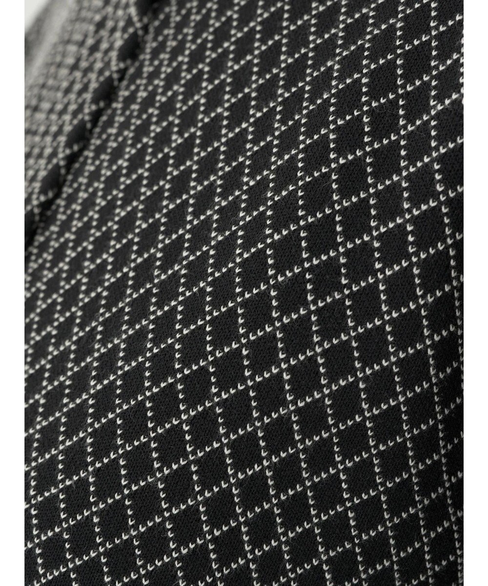 earth music&ecology ダイヤ柄ジャガードカーディガン 