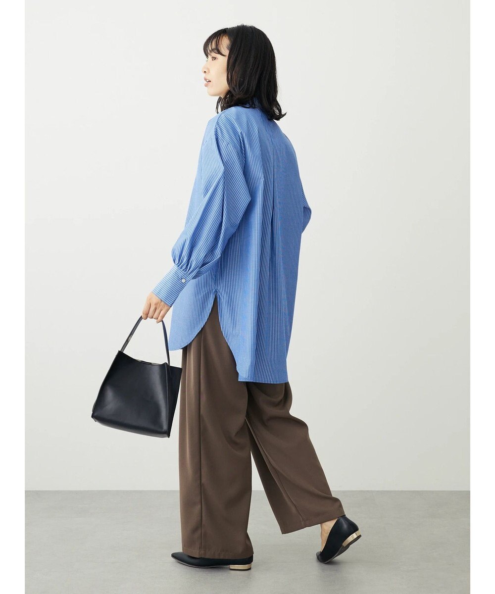 Green Parks イージーケアスタンドフリルシャツチュニック 