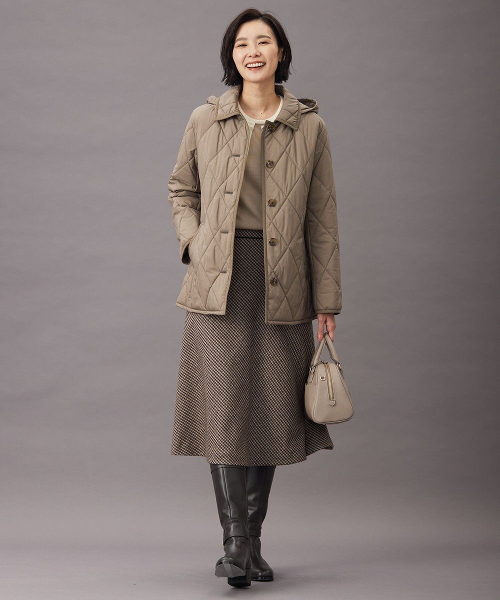 J.PRESS LADIES S T/W 千鳥 ツイード フレアー スカート 