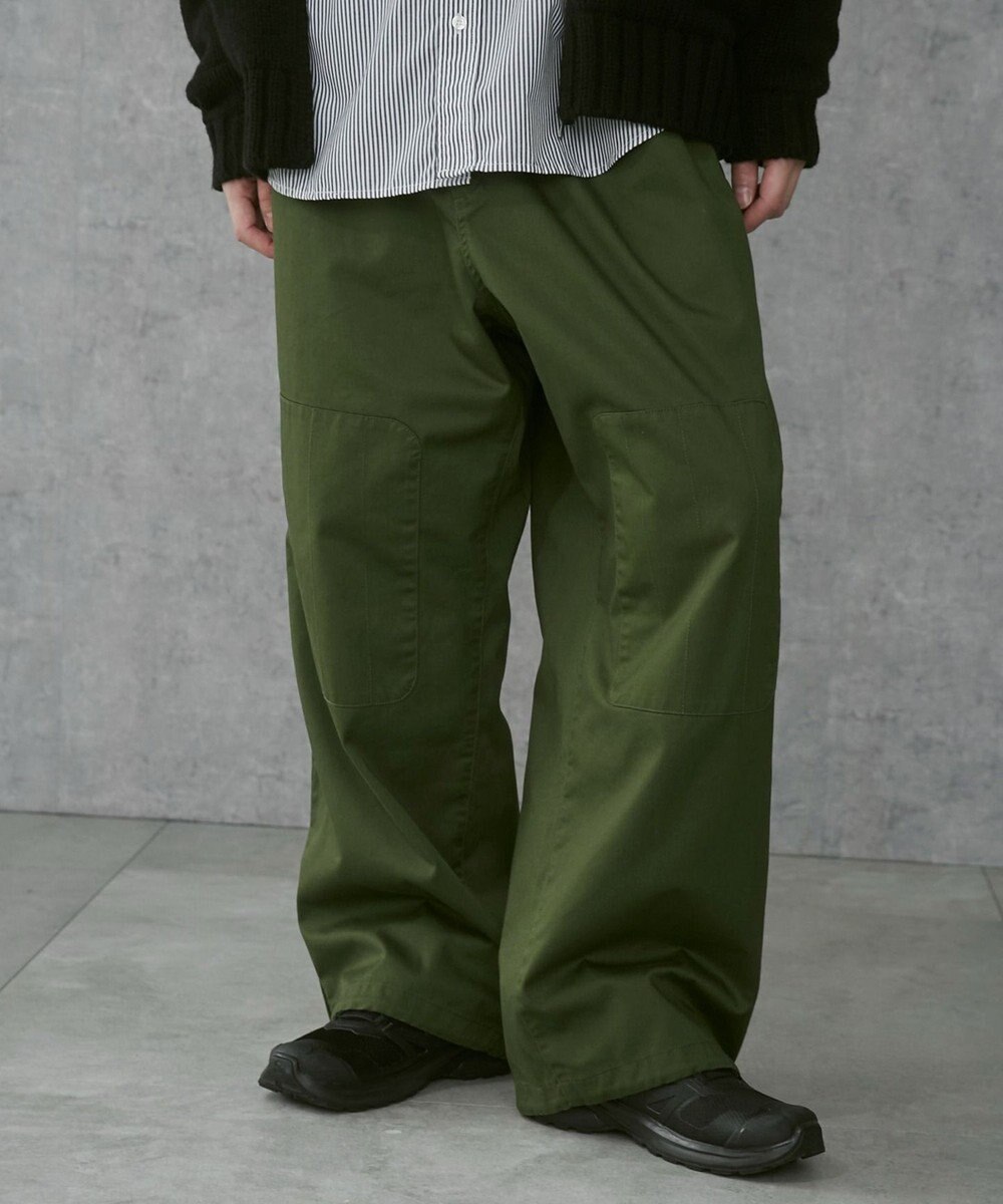WEGO 【ウエストゴム/ユニセックス着用ITEM】サイドスリットコンバットパンツ 