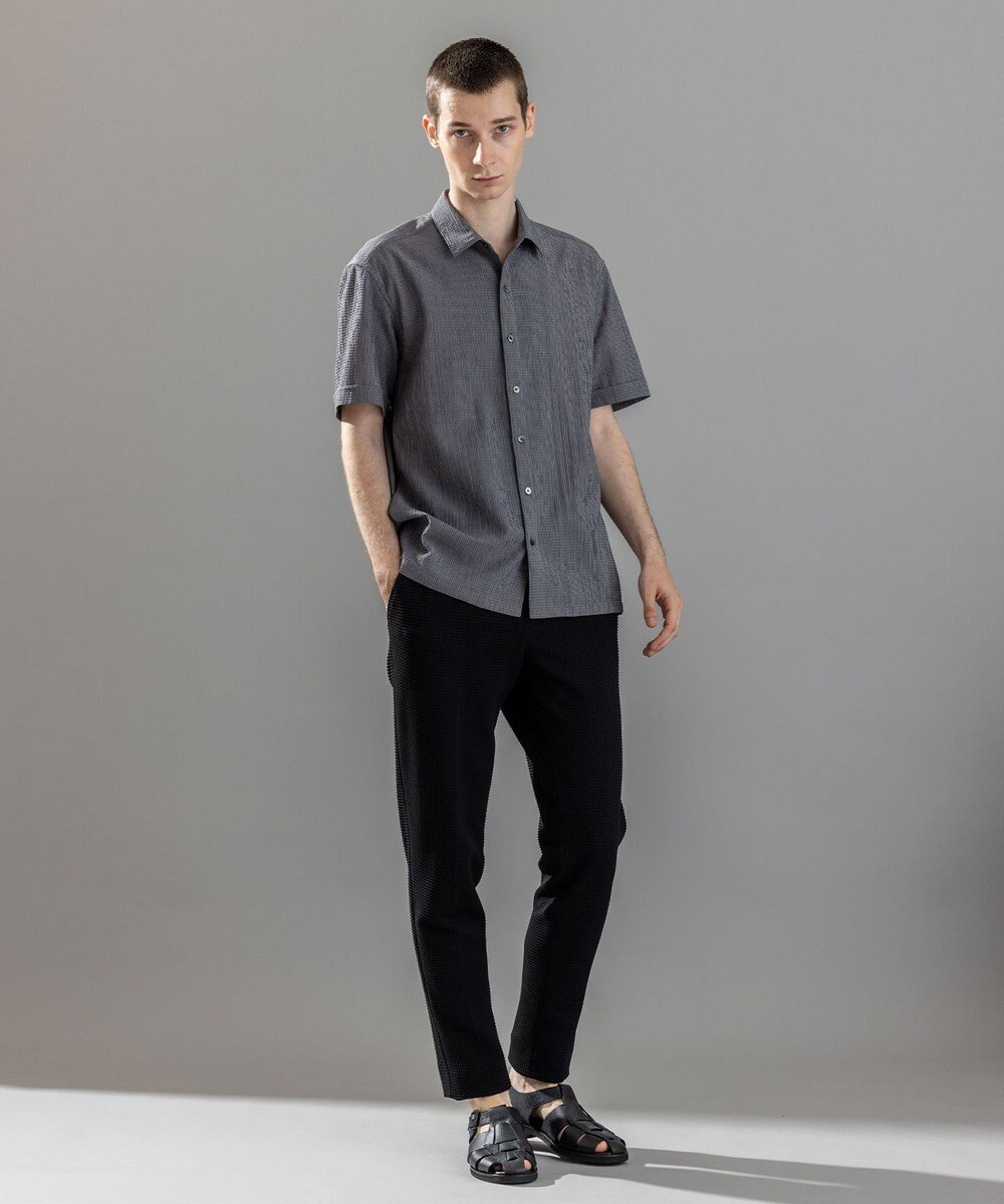 JOSEPH HOMME 新素材【通気性/ストレッチ】トリコサッカーストレッチ 　レギュラーカラー半袖シャツ 