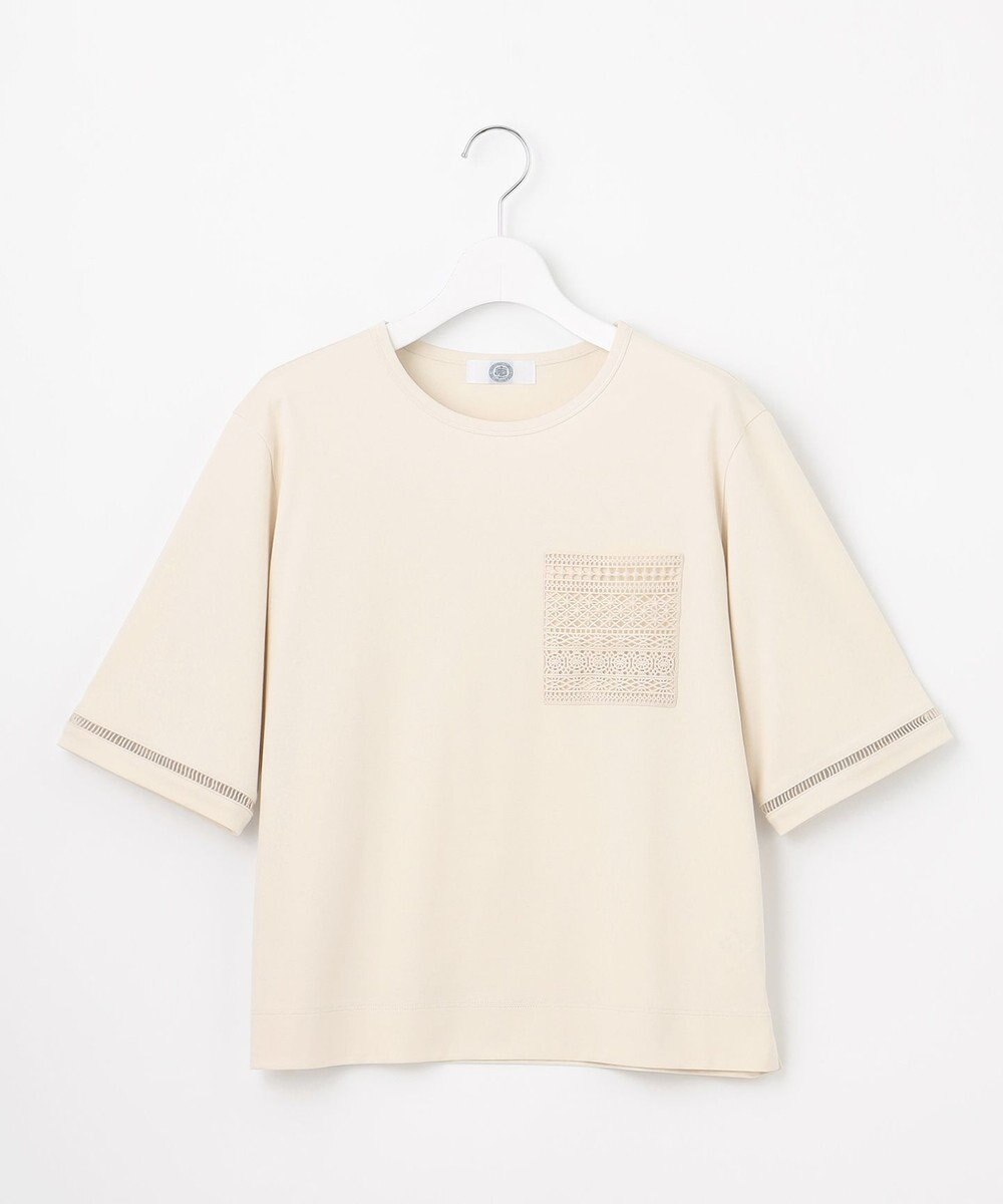 J.PRESS LADIES L 【一枚で着映え】レーシーコンビ ポケットデザイン カットソー 