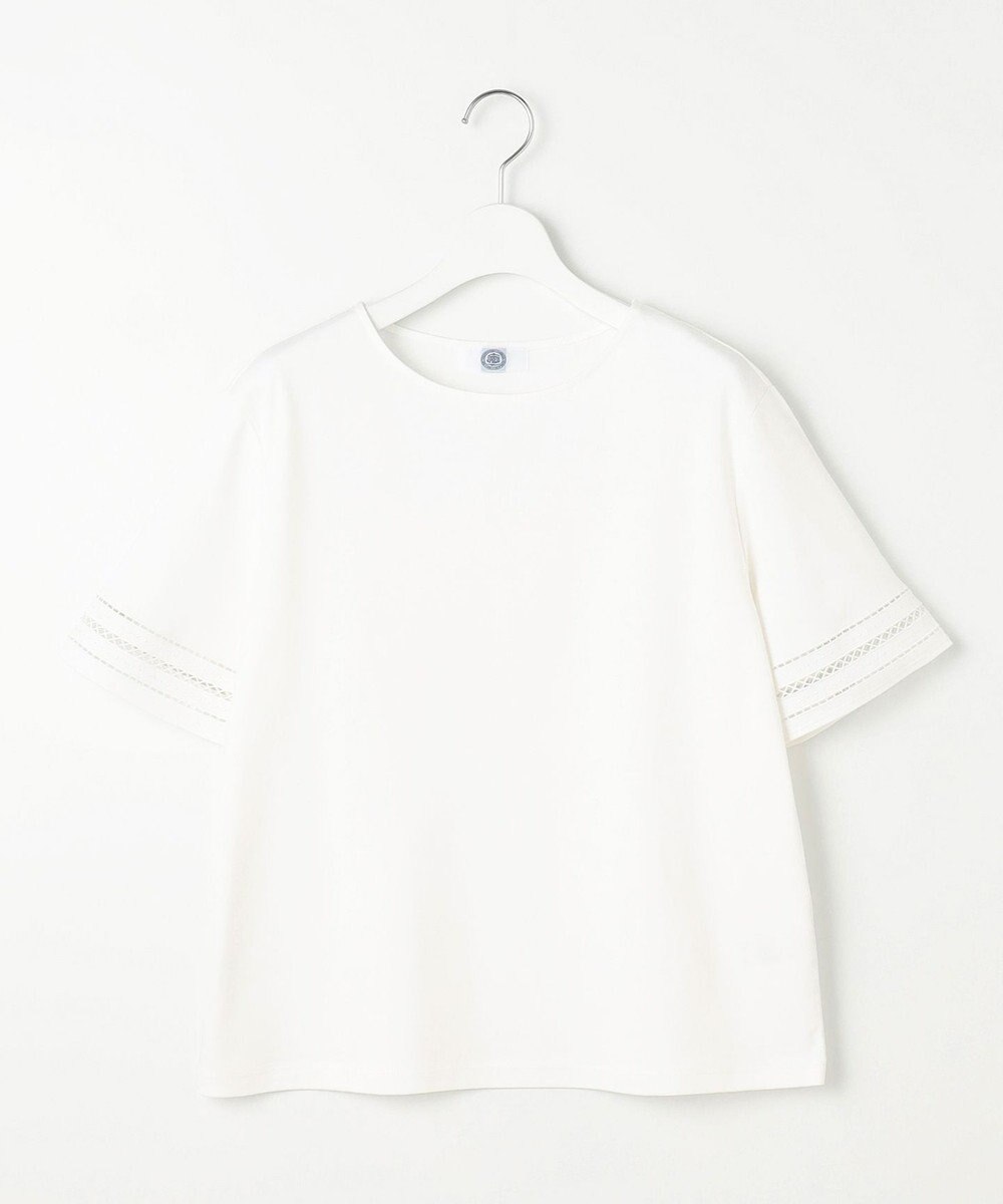 J.PRESS LADIES S 【接触冷感・UVケア】コンパクトコットンスムース 刺繍スリーブ カットソー 