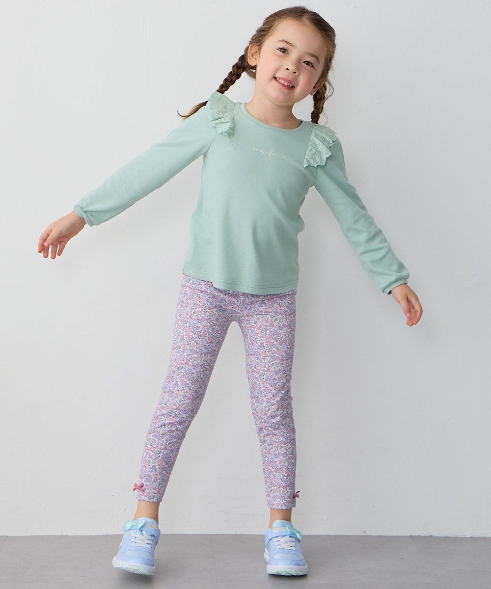 ANY KIDS 肩レース長袖Tシャツ 