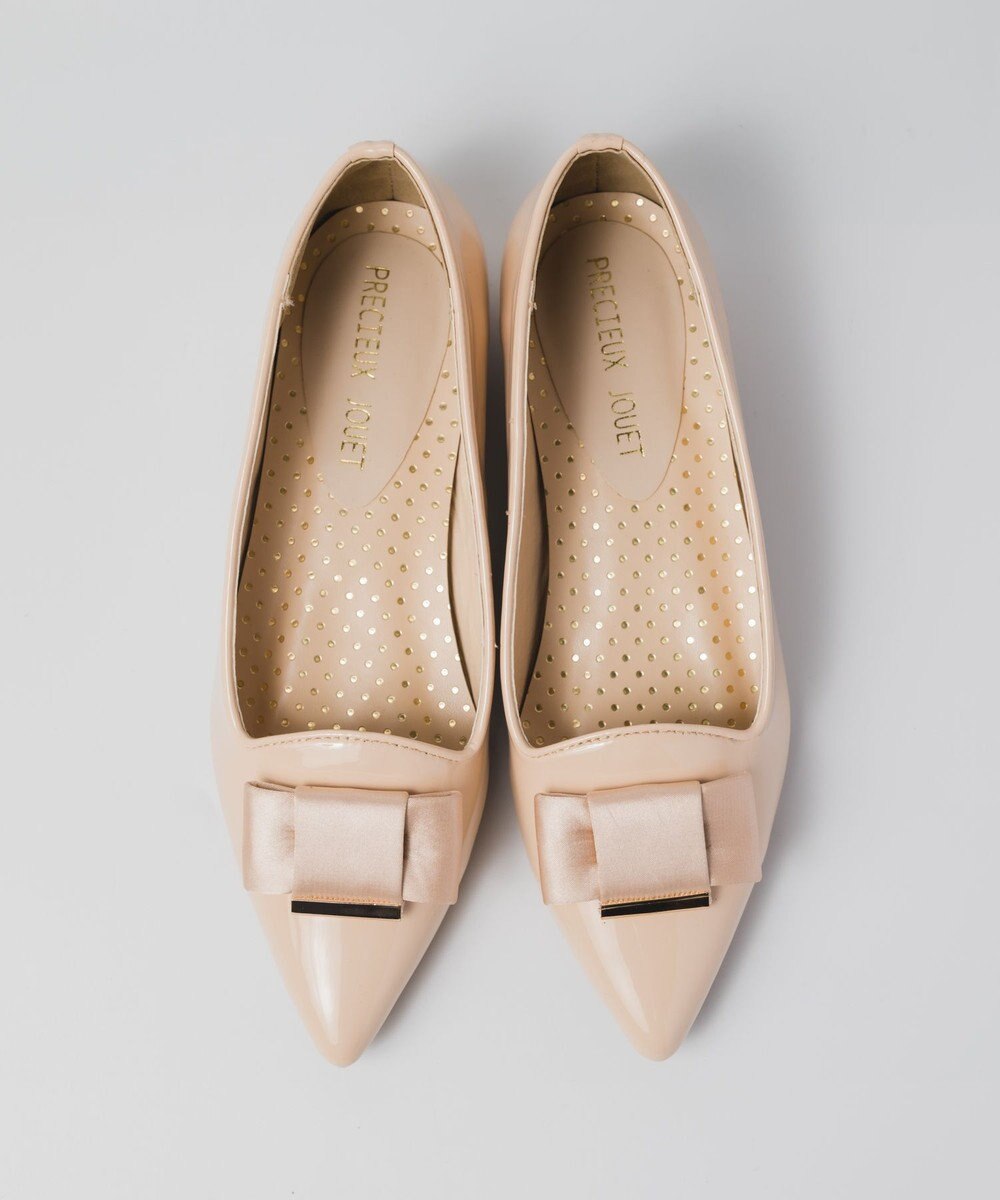 BONTRE 【PRECIEUX JOUET/プレシュウジュエ】ポインテッドリボンパンプス 