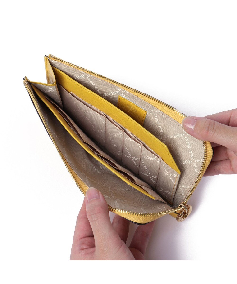 PELLE BORSA L字ファスナーコンパクト長財布 Minato ミナト 3500 