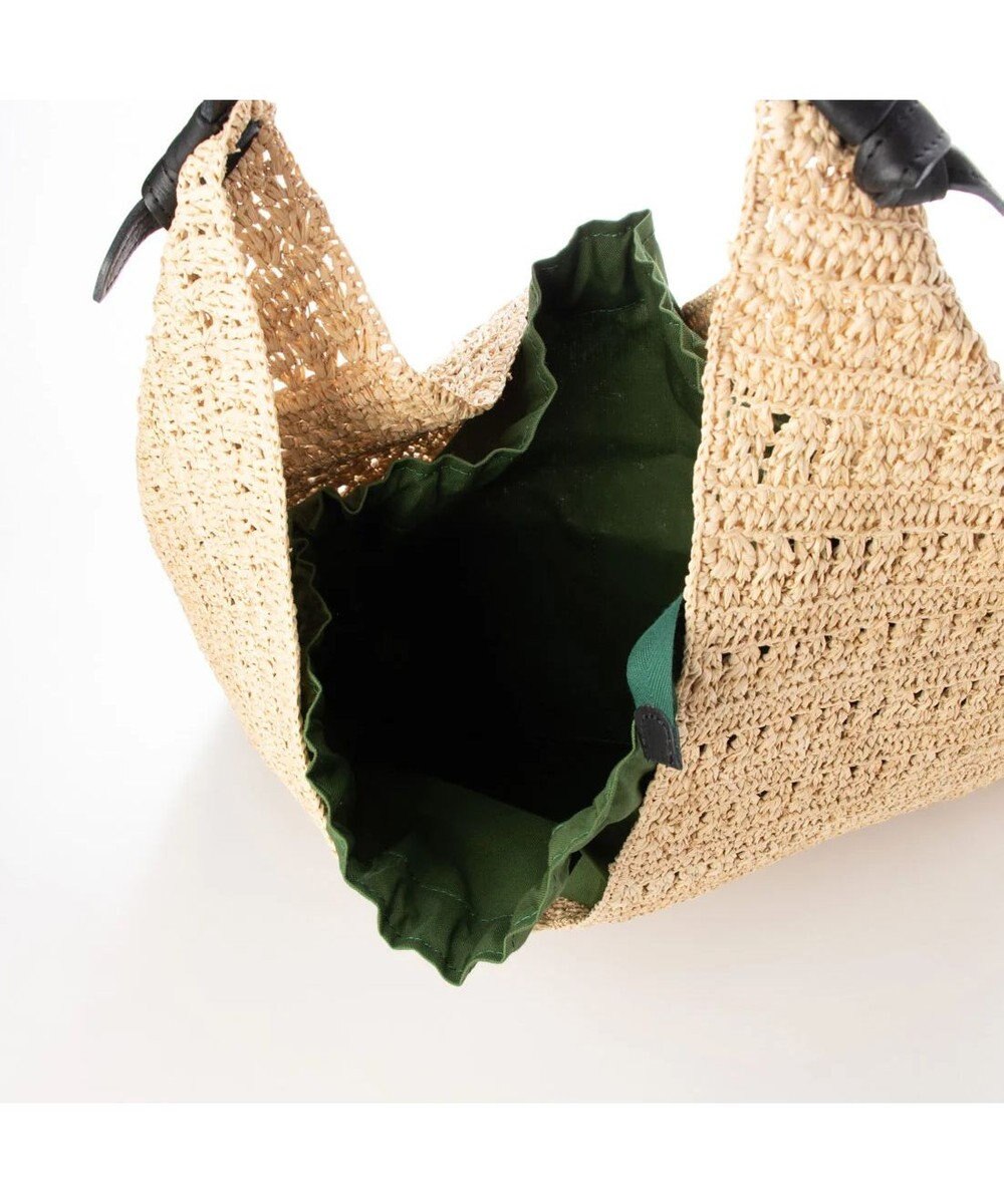 UNBILLION perche マダガスカルラフィア×姫路レザーホーボーバッグ 