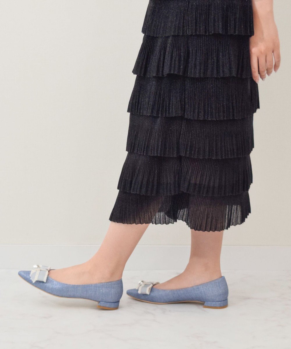 Bridget Birkin 【Bridget Birkin】パールリボンポインテッドパンプス 