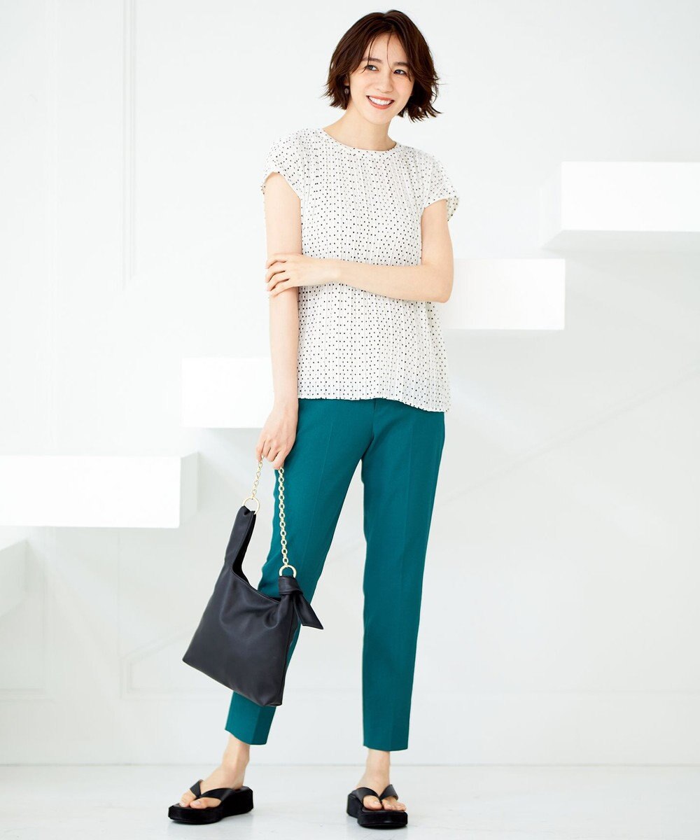 自由区 【WEB限定】ニットカーディガン×ブラウス セット 