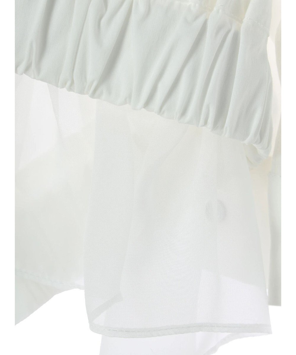 YECCA VECCA シアーMIXアシメシャツ 