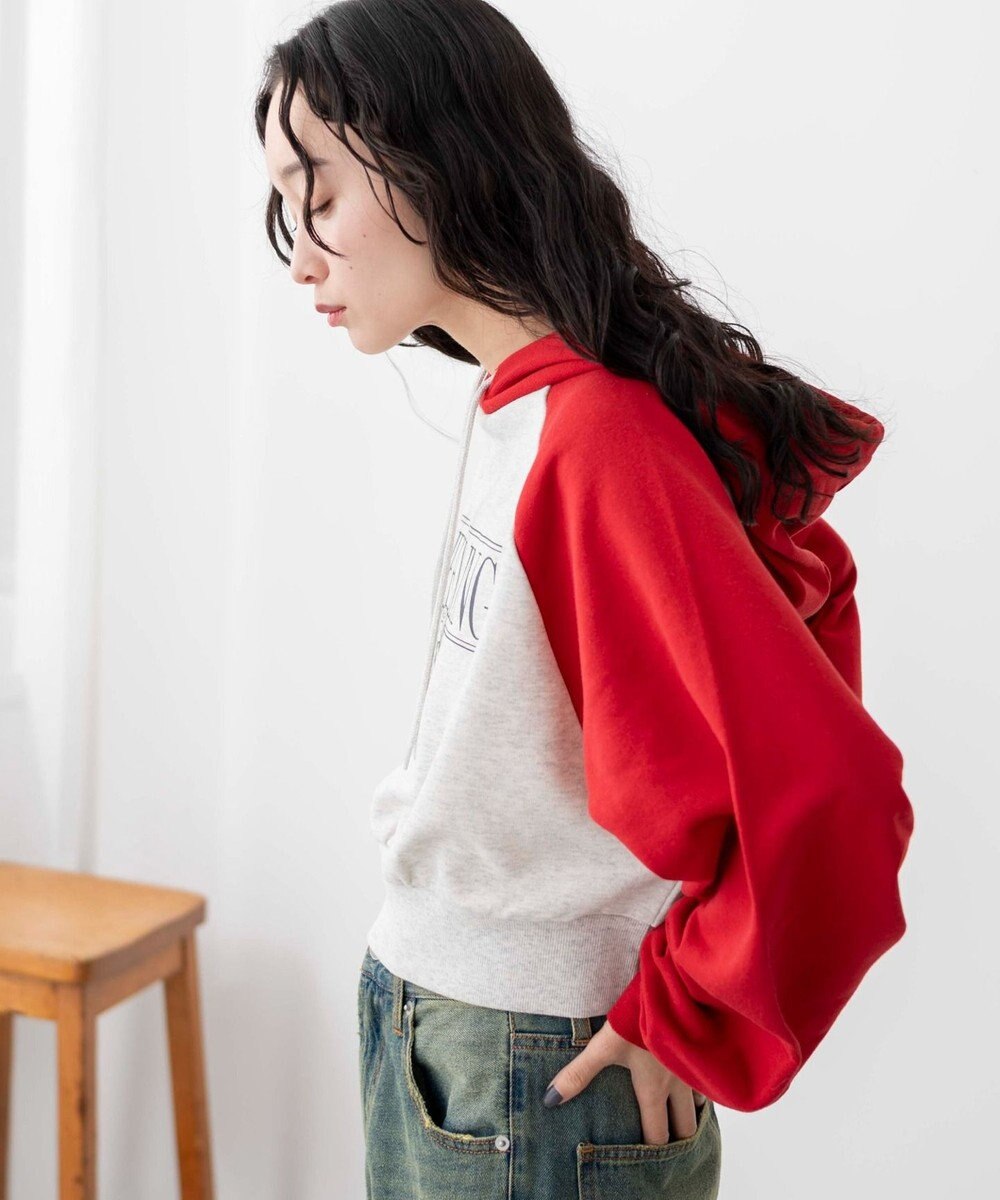 WEGO ラグランショートパーカー 